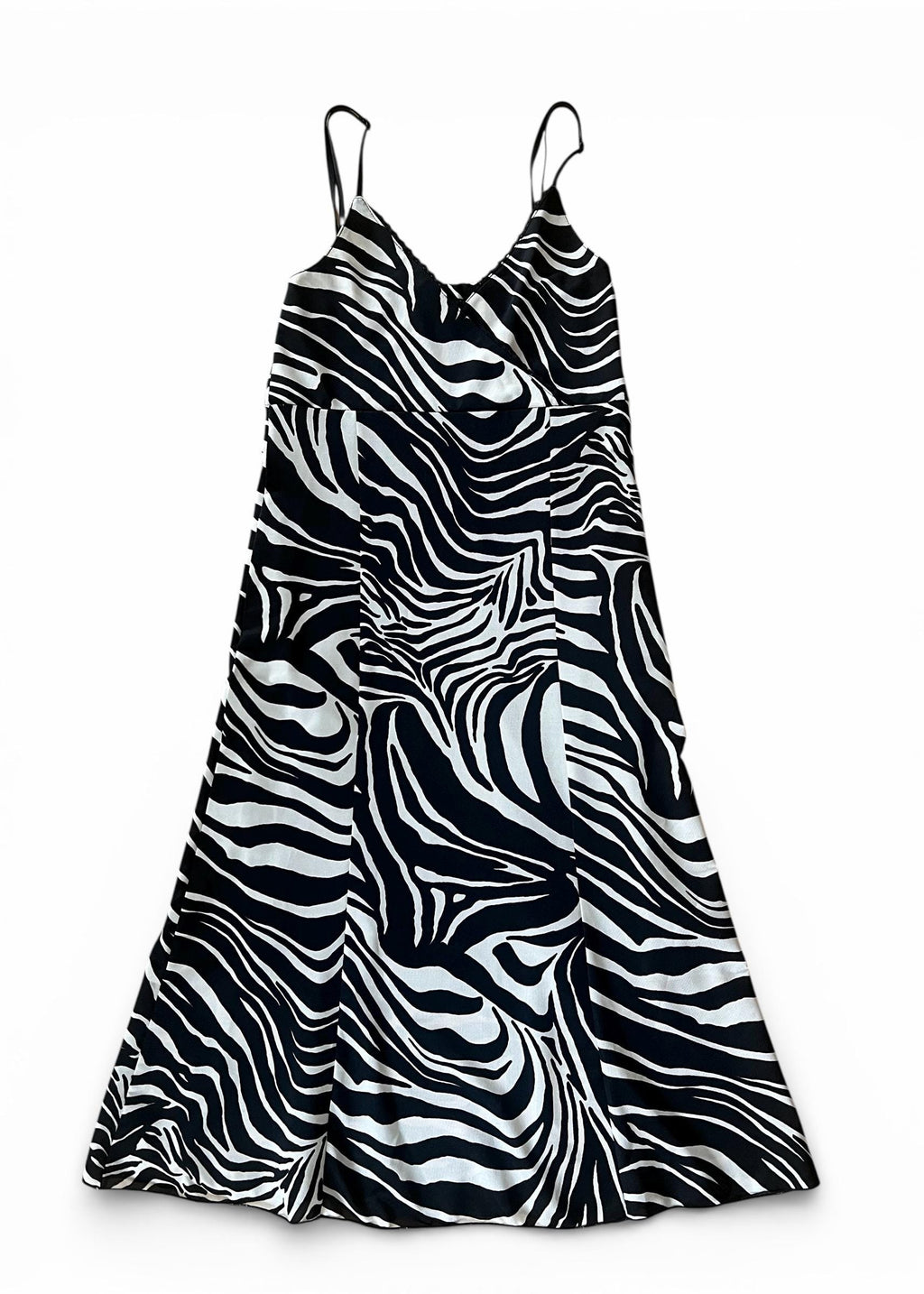 Abito slip dress midi vintage zebra - Y2K