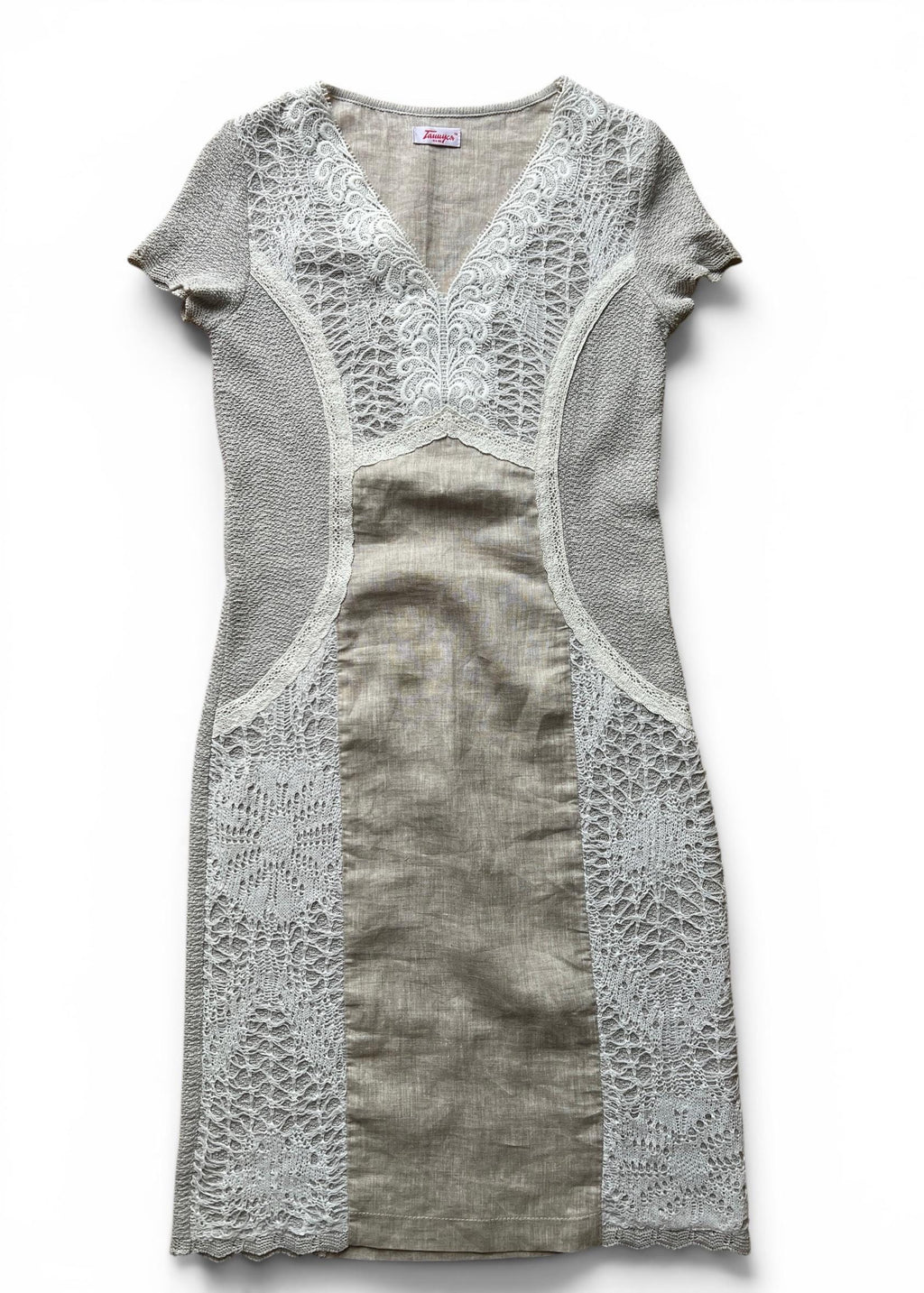 Abito Vintage in Lino e Pizzo