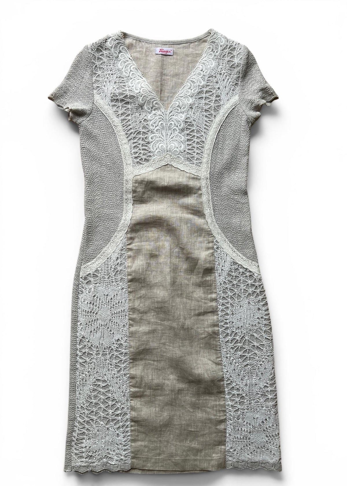 Abito Vintage in Lino e Pizzo