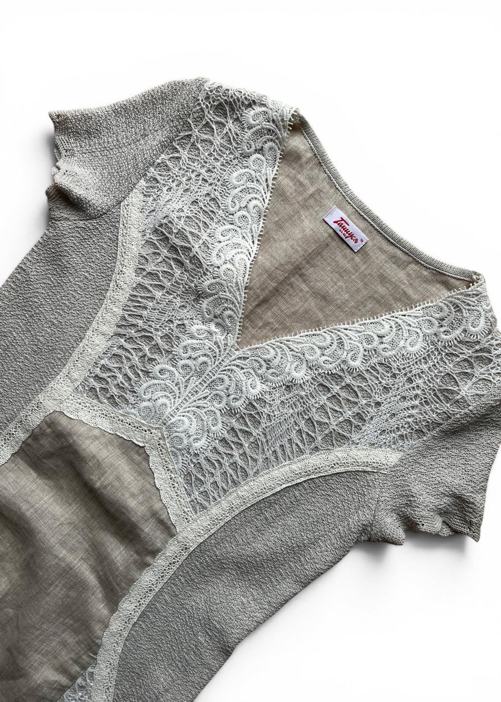 Abito Vintage in Lino e Pizzo