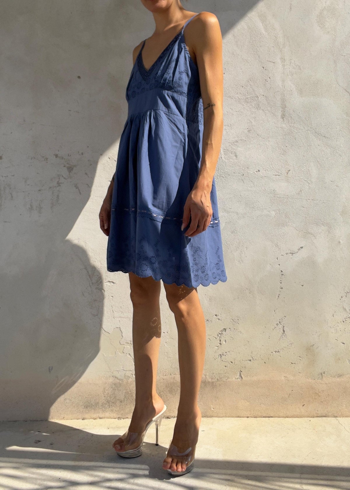 Abito Vintage Azzurro Sangallo