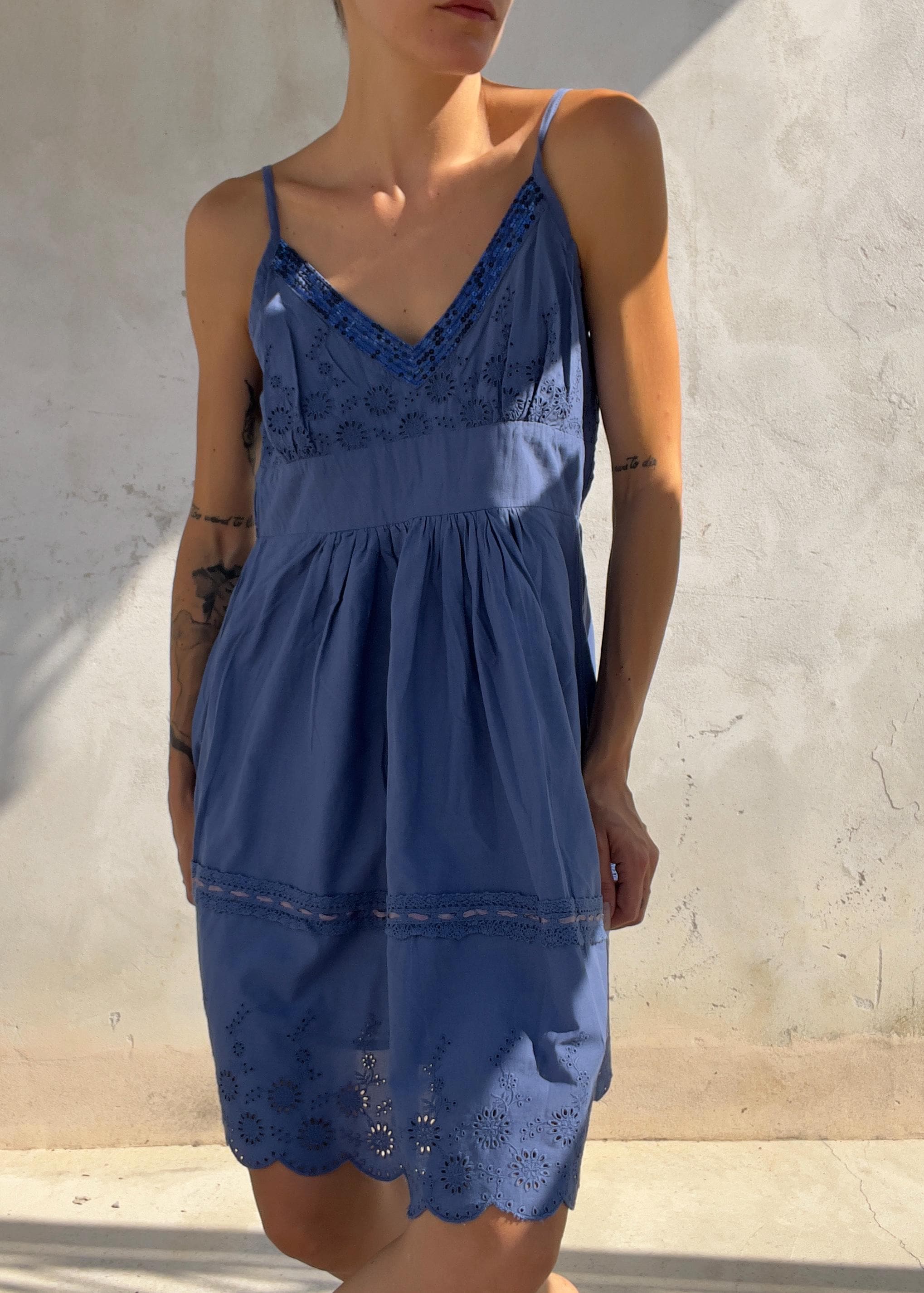 Abito Vintage Azzurro Sangallo