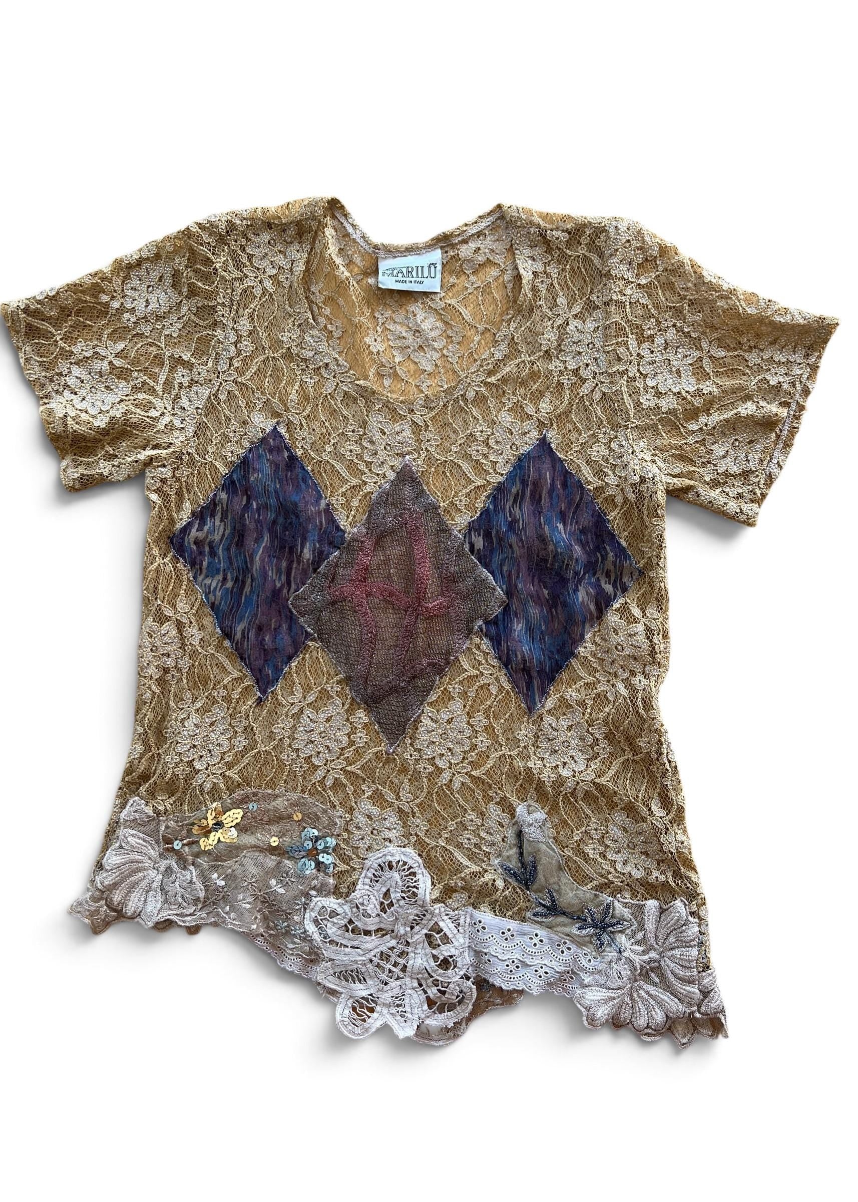 Top Vintage in Pizzo Patchwork Made in Italy