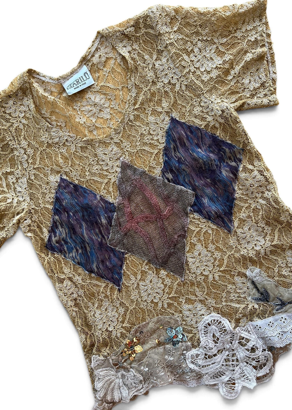 Top Vintage in Pizzo Patchwork Made in Italy
