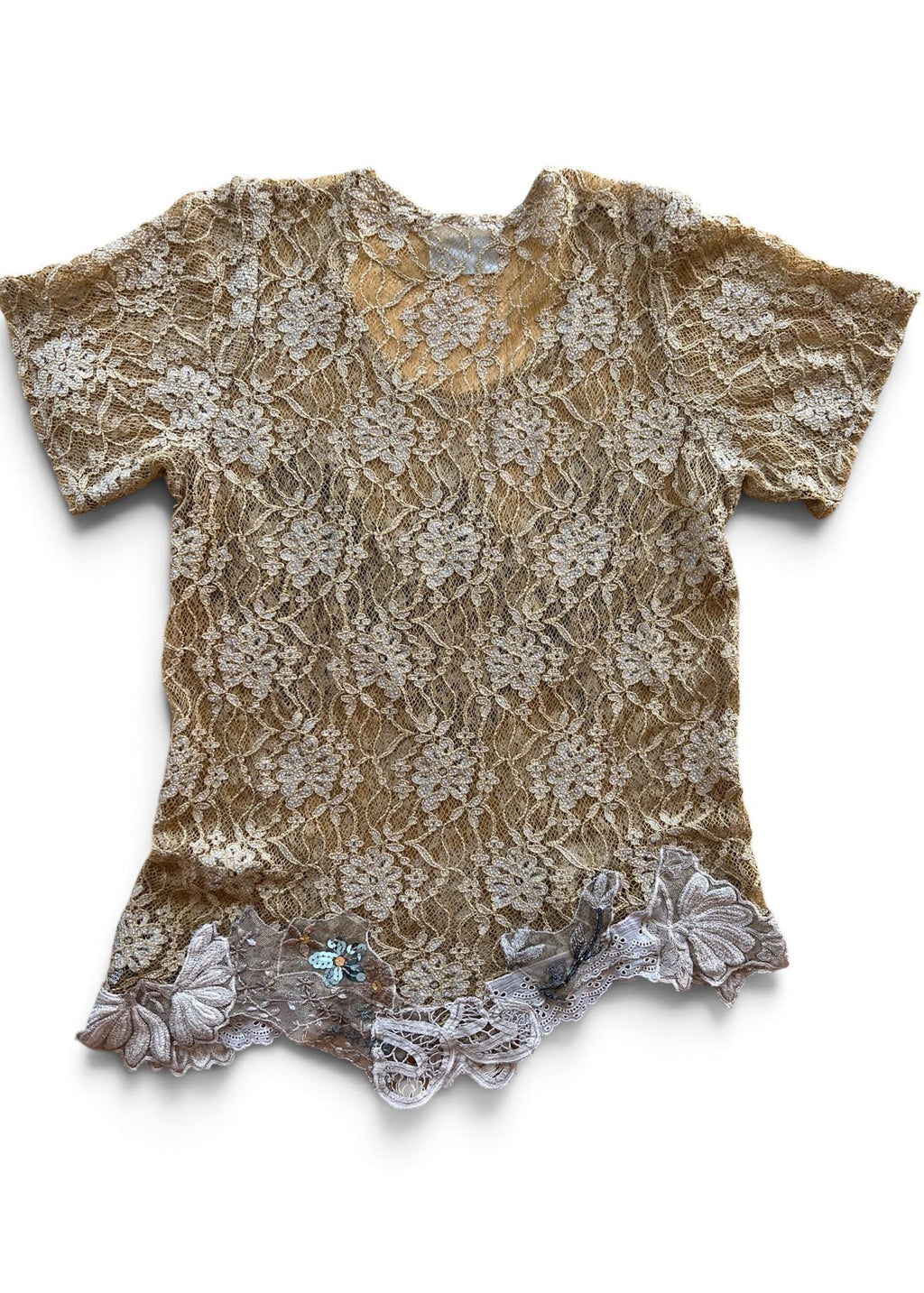 Top Vintage in Pizzo Patchwork Made in Italy