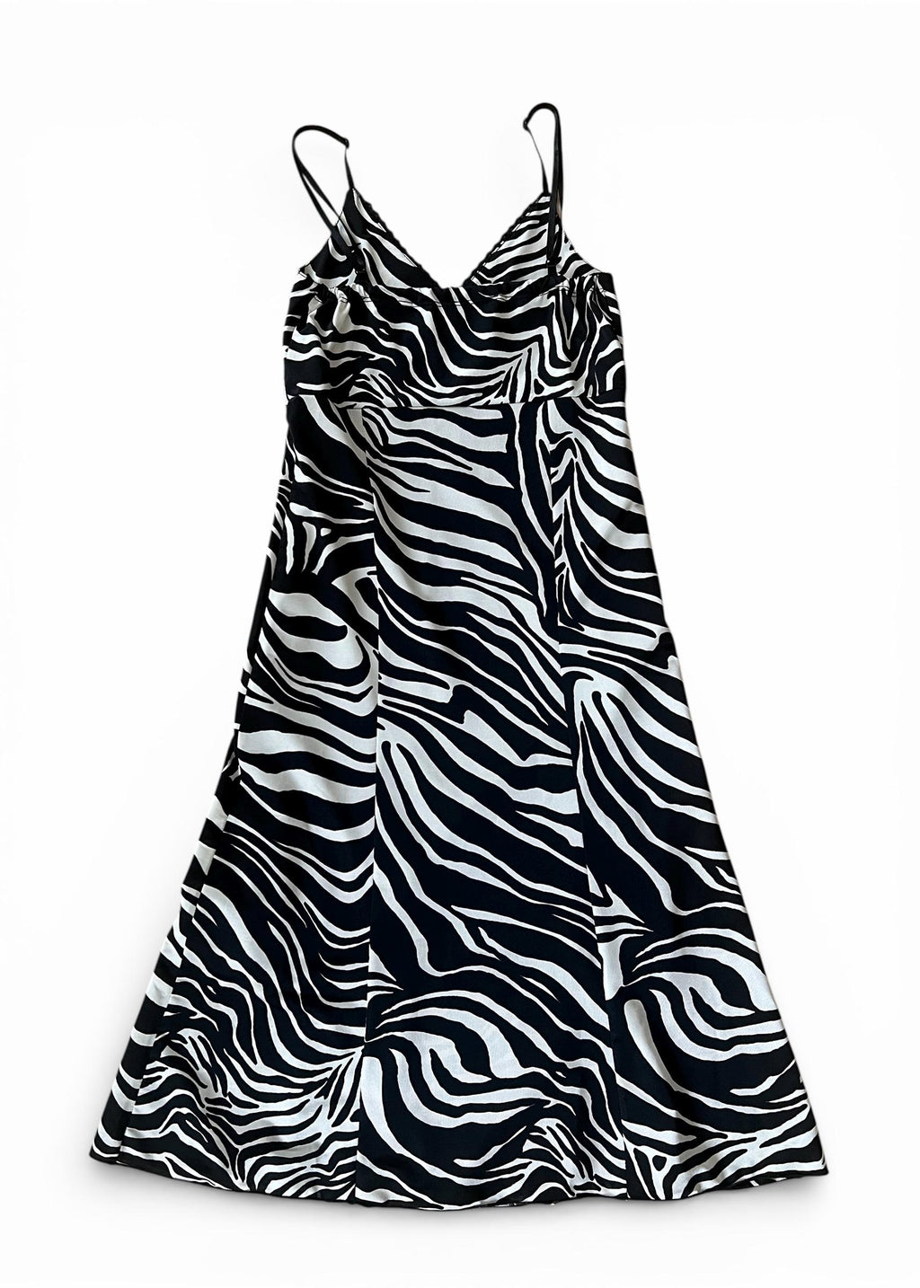 Abito slip dress midi vintage zebra - Y2K
