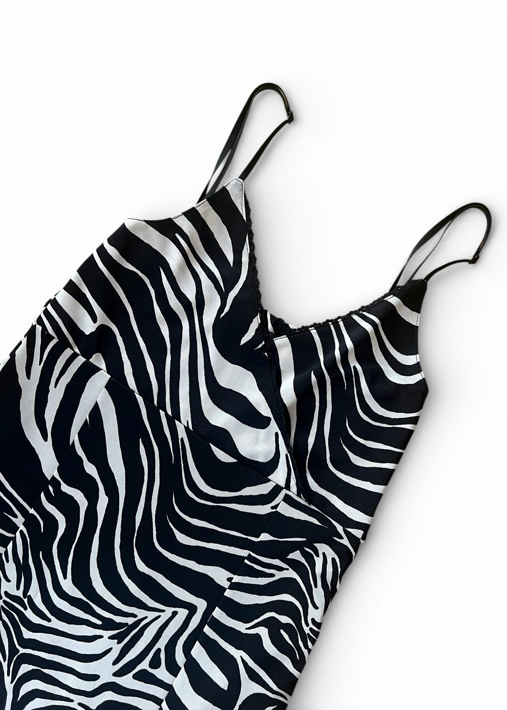 Abito slip dress midi vintage zebra - Y2K