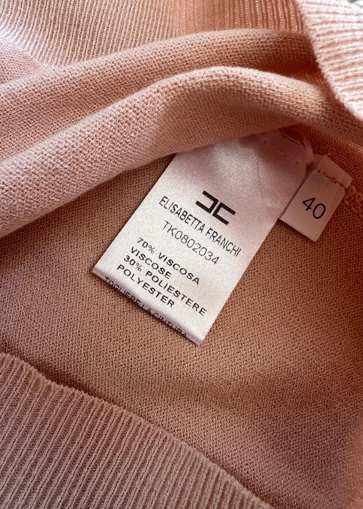 Top Bandeau Elisabetta Franchi Rosa Cipria