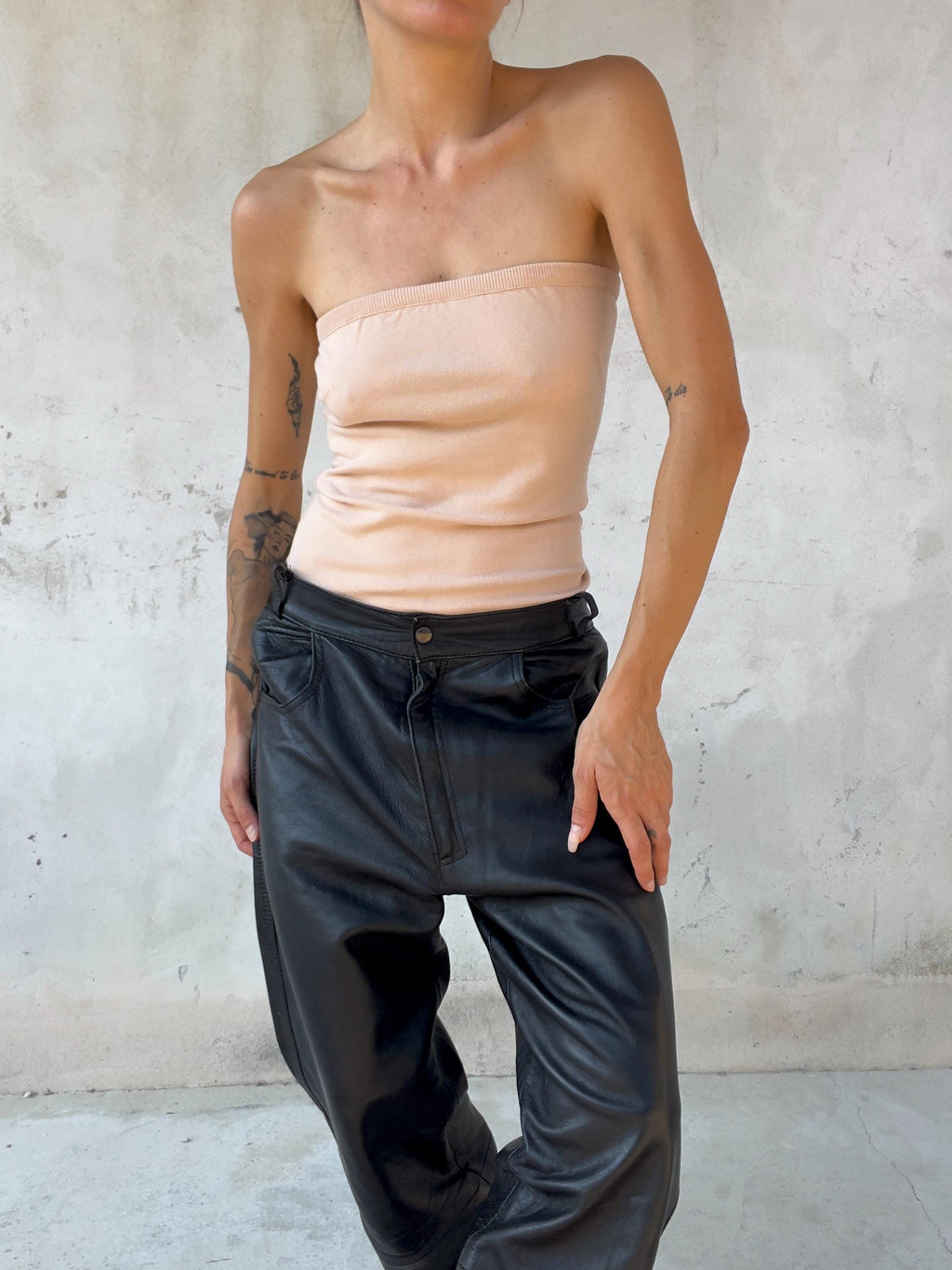Top Bandeau Elisabetta Franchi Rosa Cipria