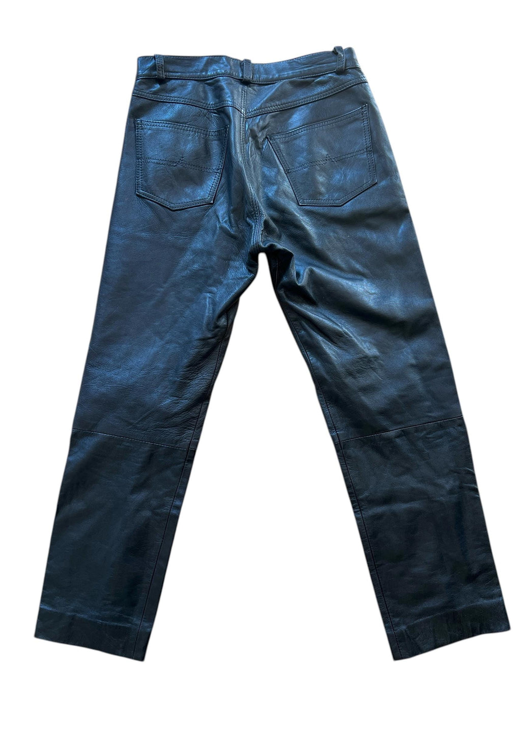 Pantaloni Vintage in Vera Pelle Nera