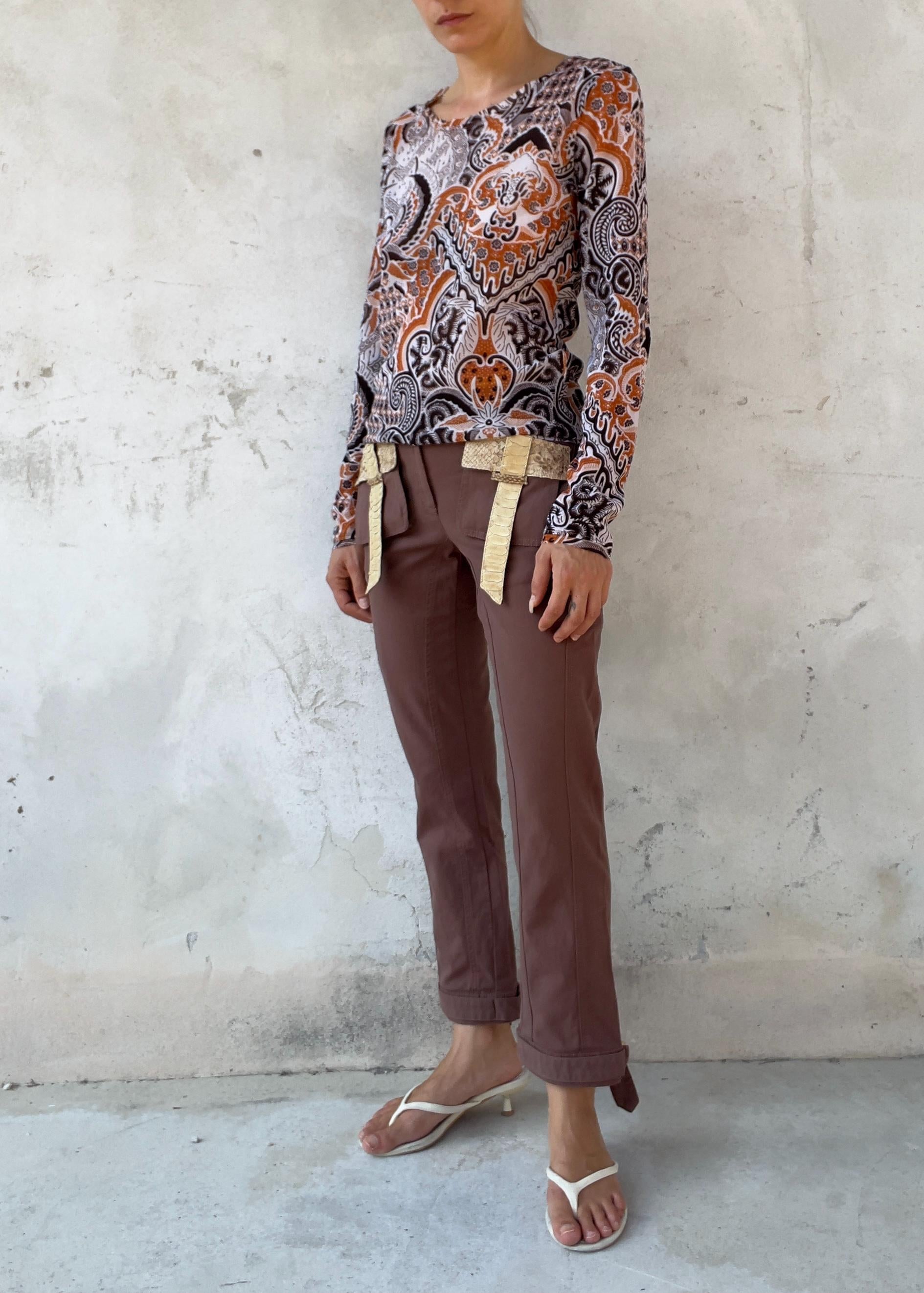 Top Mesh Vintage Y2K Paisley