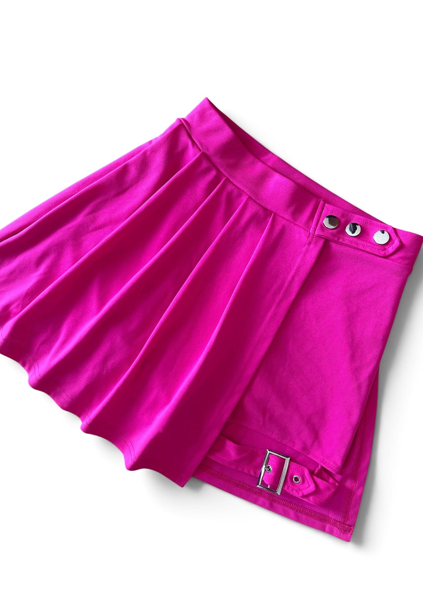 Pantaloni Culotte Fucsia con Harness