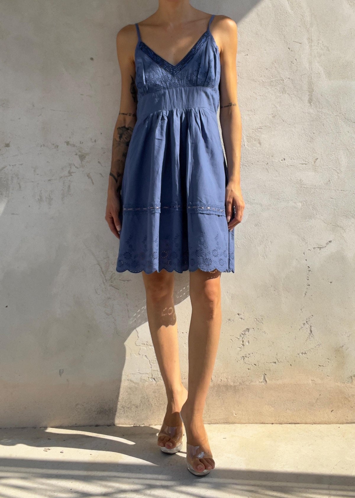 Abito Vintage Azzurro Sangallo