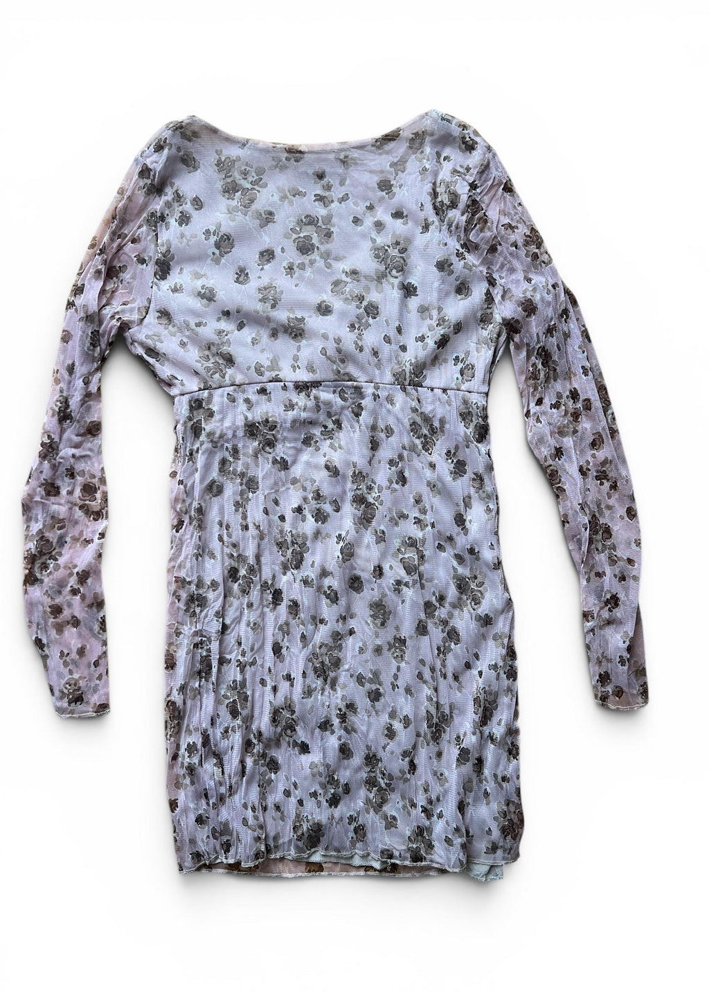 Abito Vintage Floreale Y2K Rosa Cipria