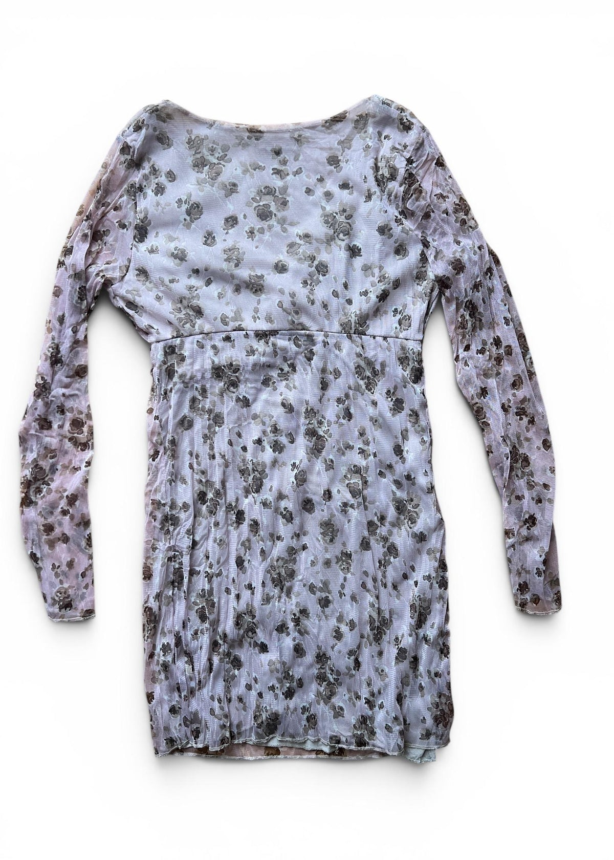 Abito Vintage Floreale Y2K Rosa Cipria