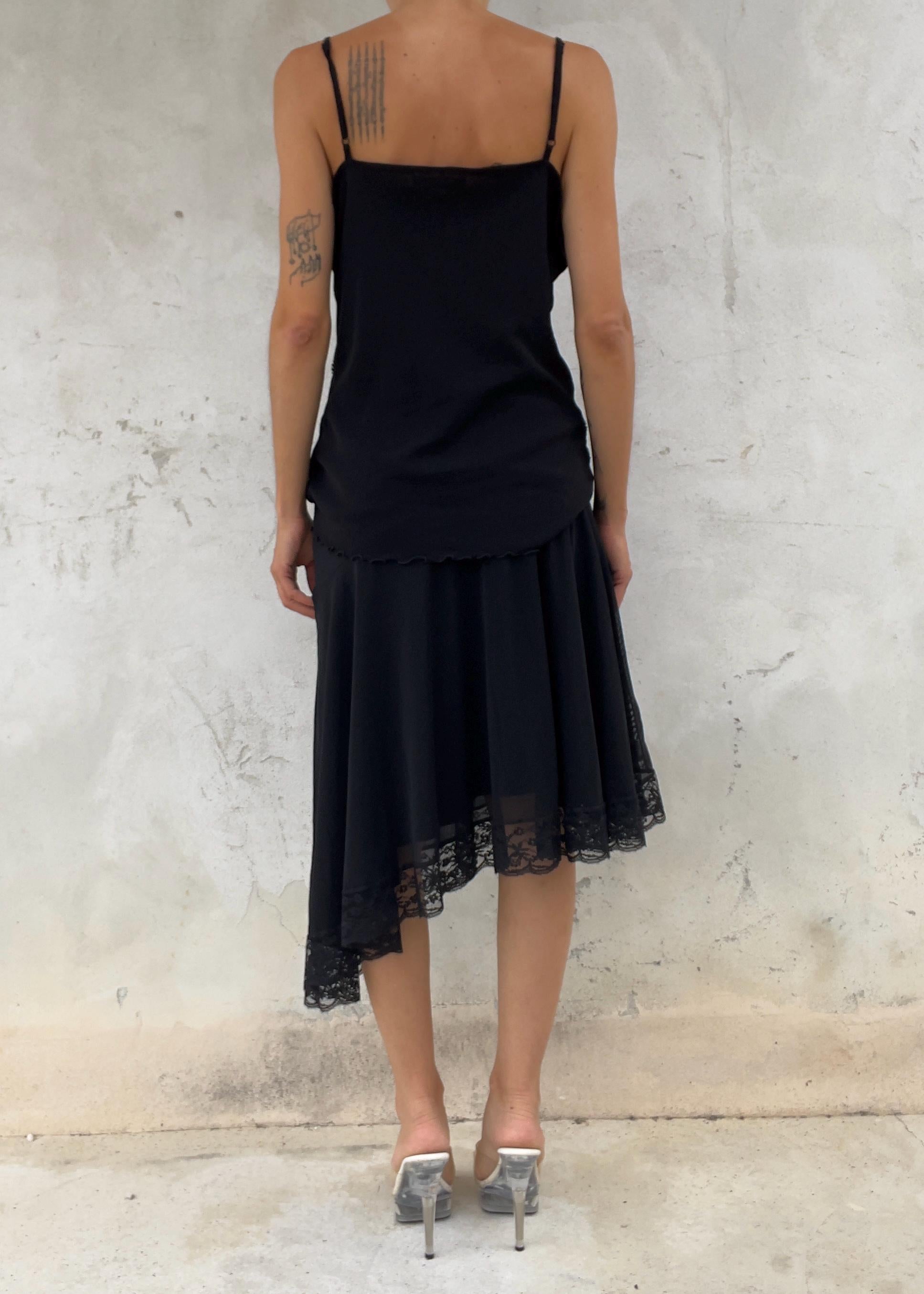 Top Vintage Nero con Perline