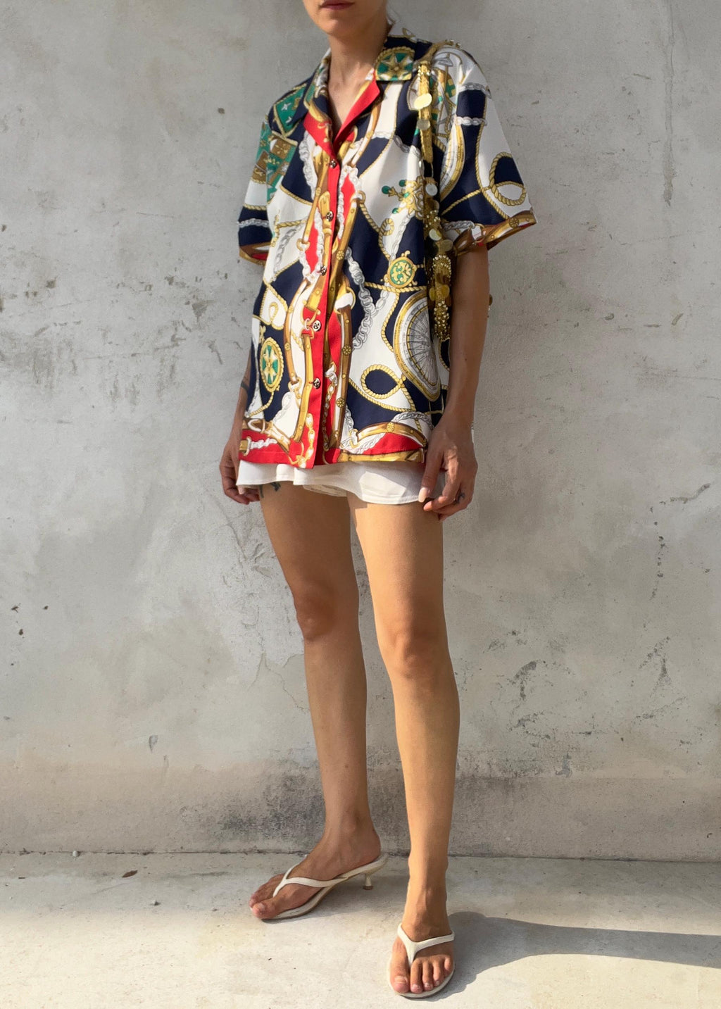 Camicia Vintage Baroque Scarf Print