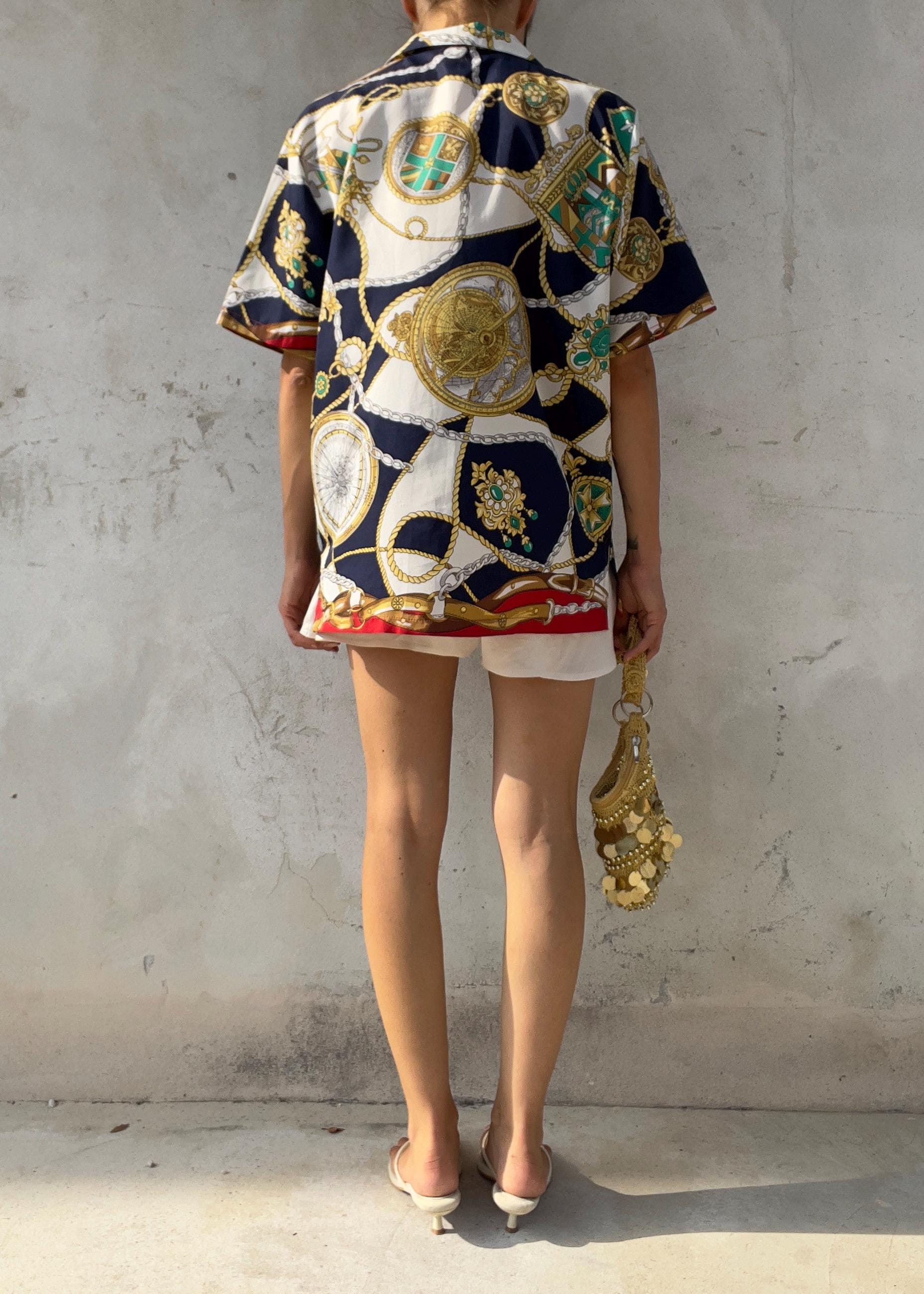 Camicia Vintage Baroque Scarf Print