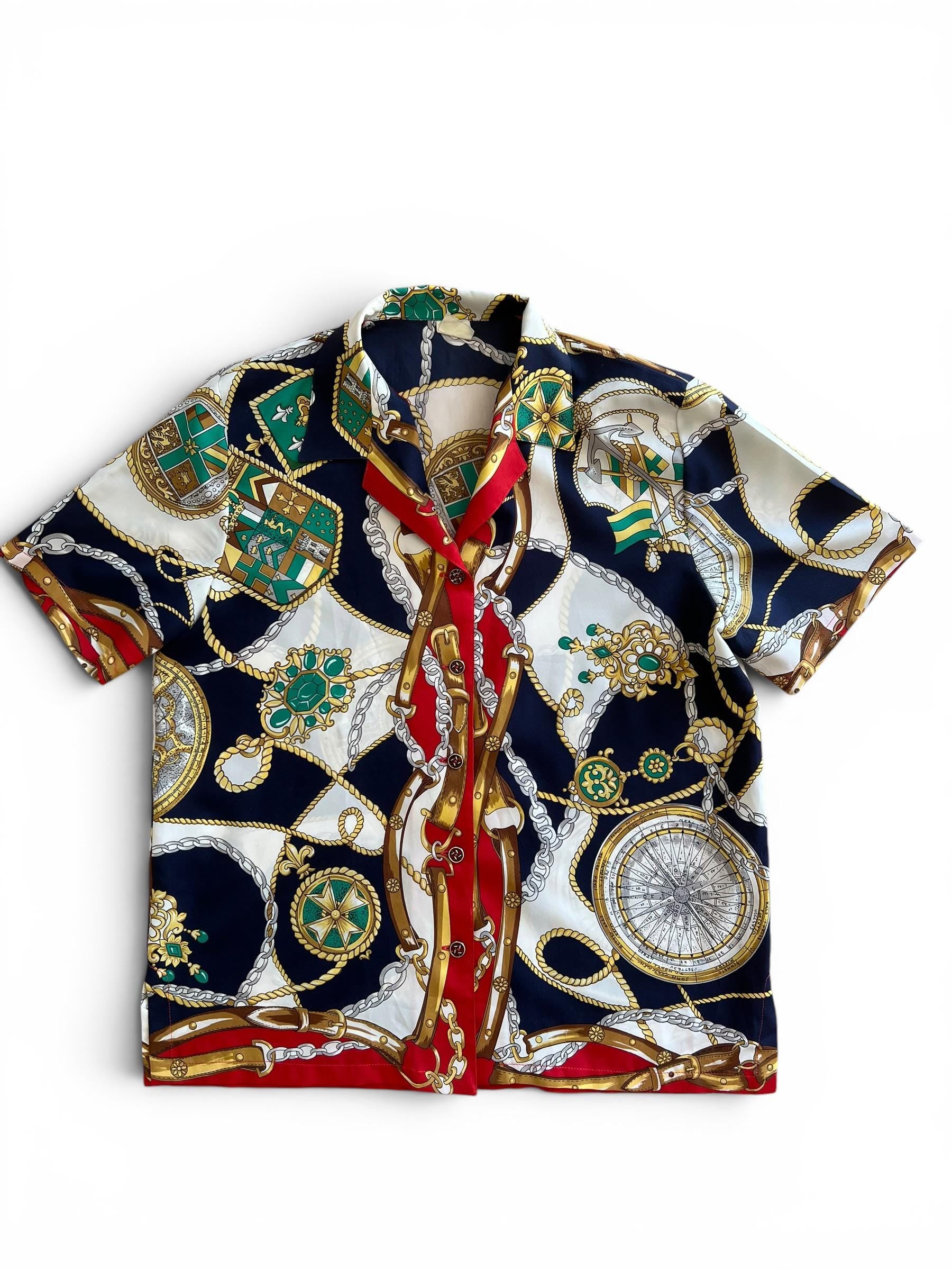 Camicia Vintage Baroque Scarf Print