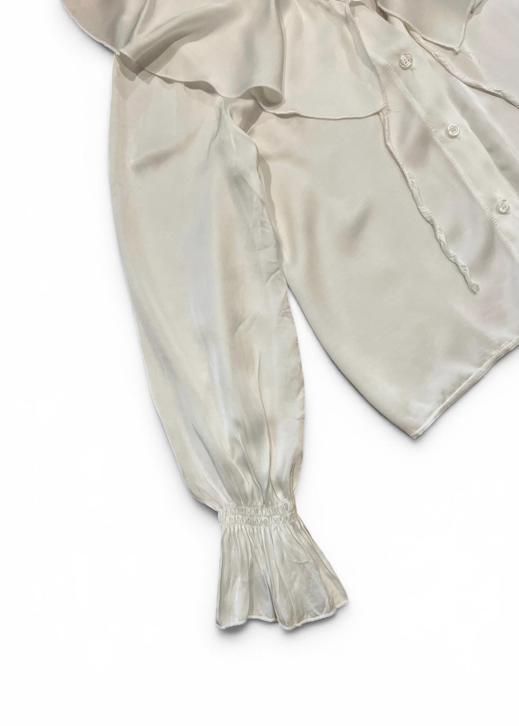 Camicia Bianca Vintage con Maxi Colletto