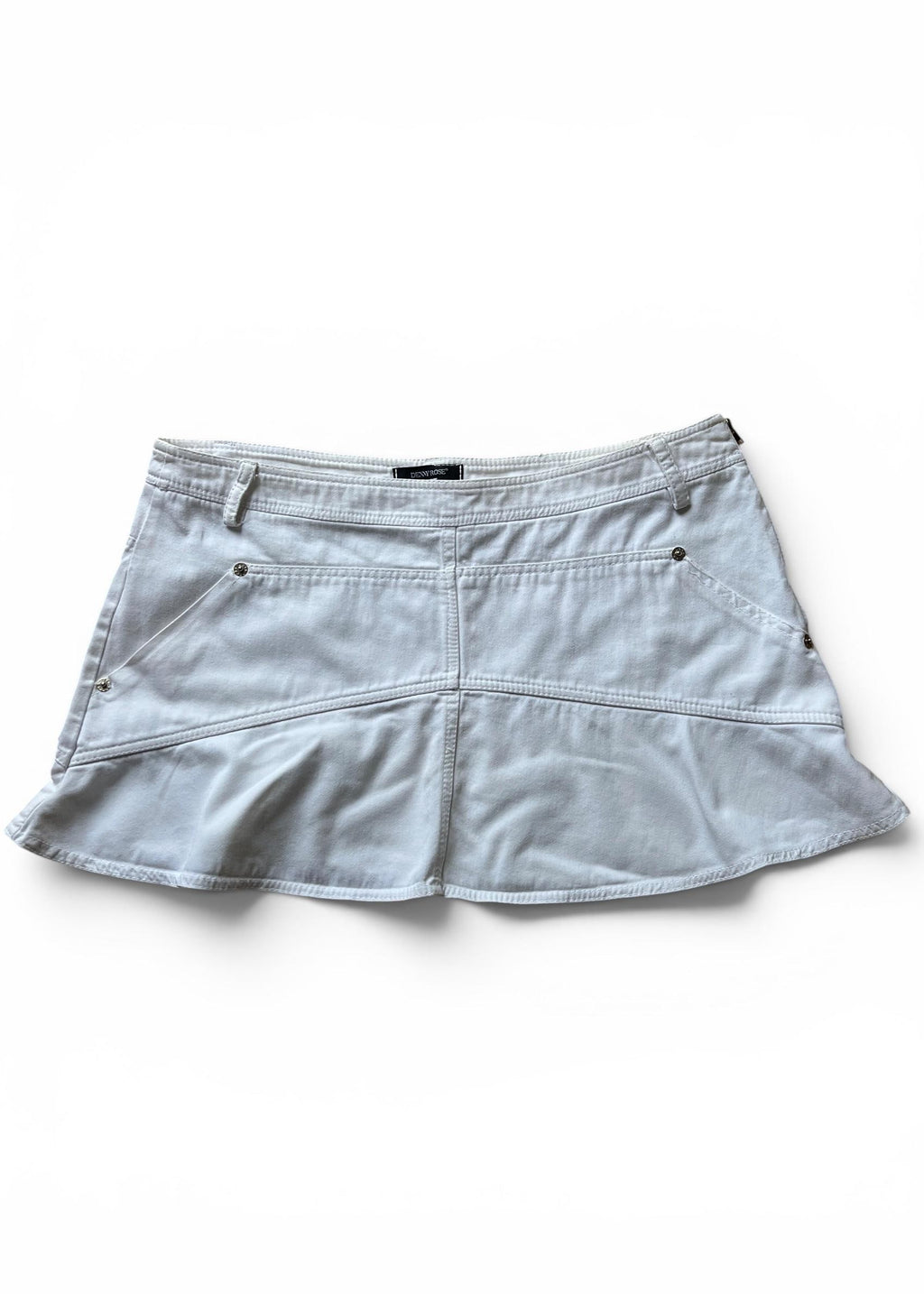 Minigonna Bianca Vintage Y2K Denim