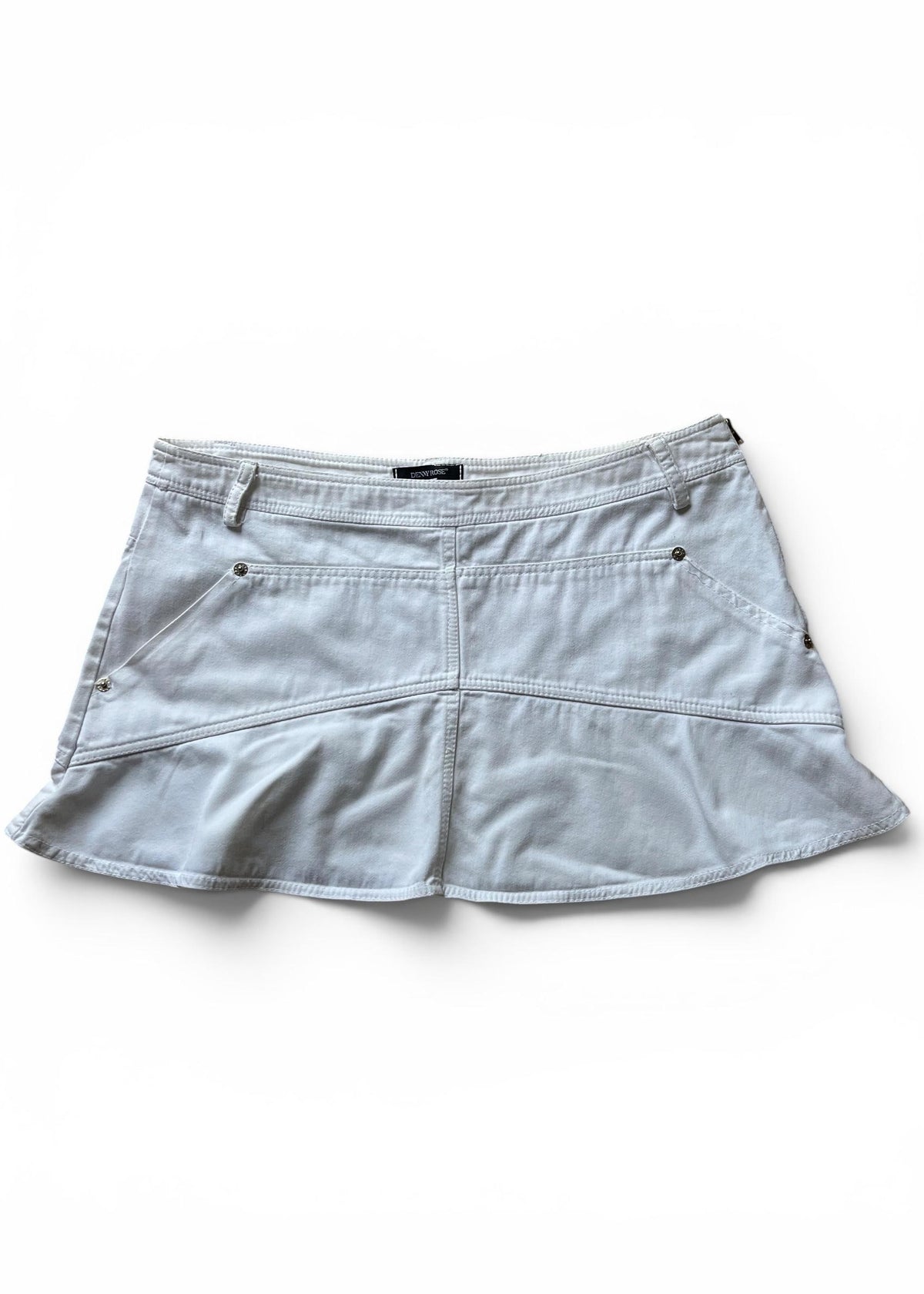 Minigonna Bianca Vintage Y2K Denim