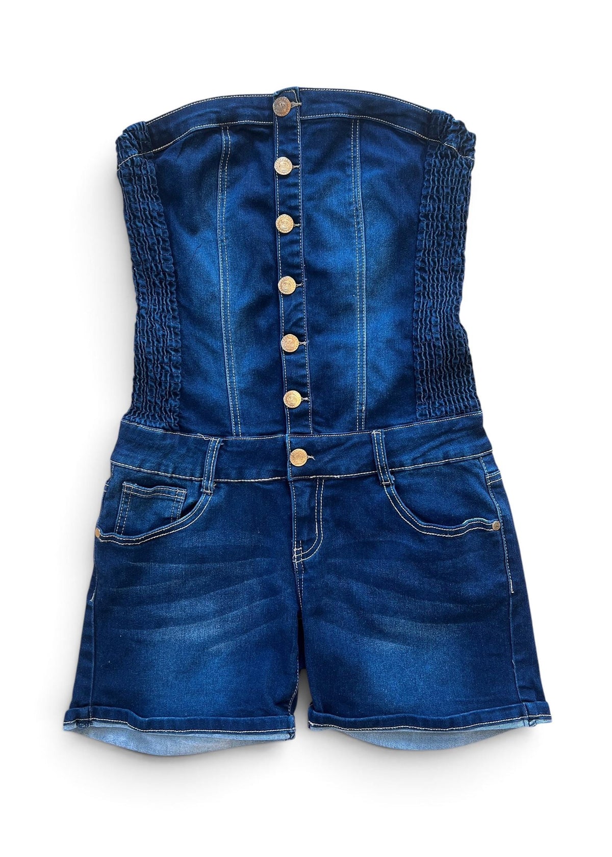 Tutina vintage in denim dal perfetto stile Y2K