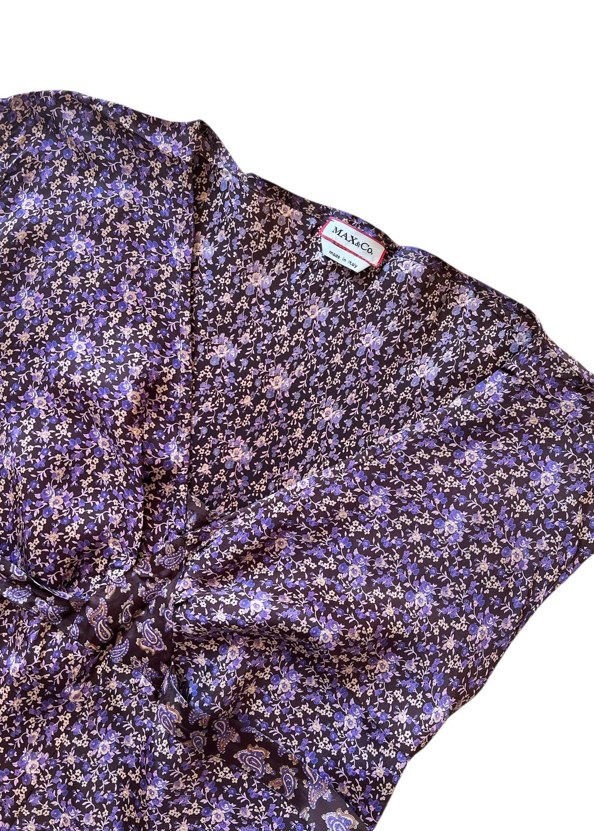 Top Max&Co Floreale Viola con Pizzo Ricamato