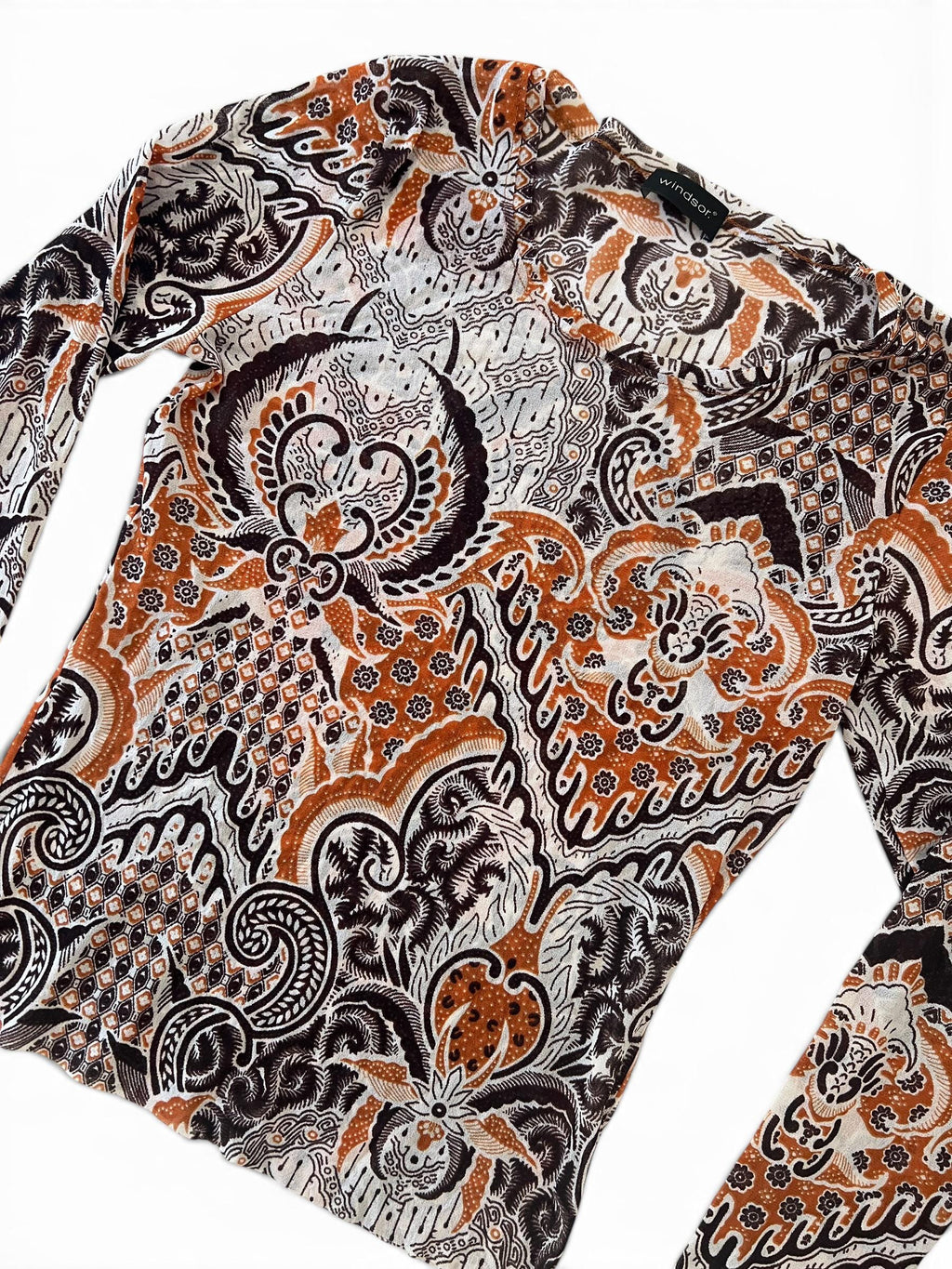 Top Mesh Vintage Y2K Paisley