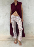 Pantaloni Vintage Y2K Vita Bassa Stampa Geometrica