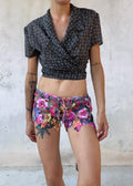 Top Crop Vintage Y2K Trasparente a Portafoglio