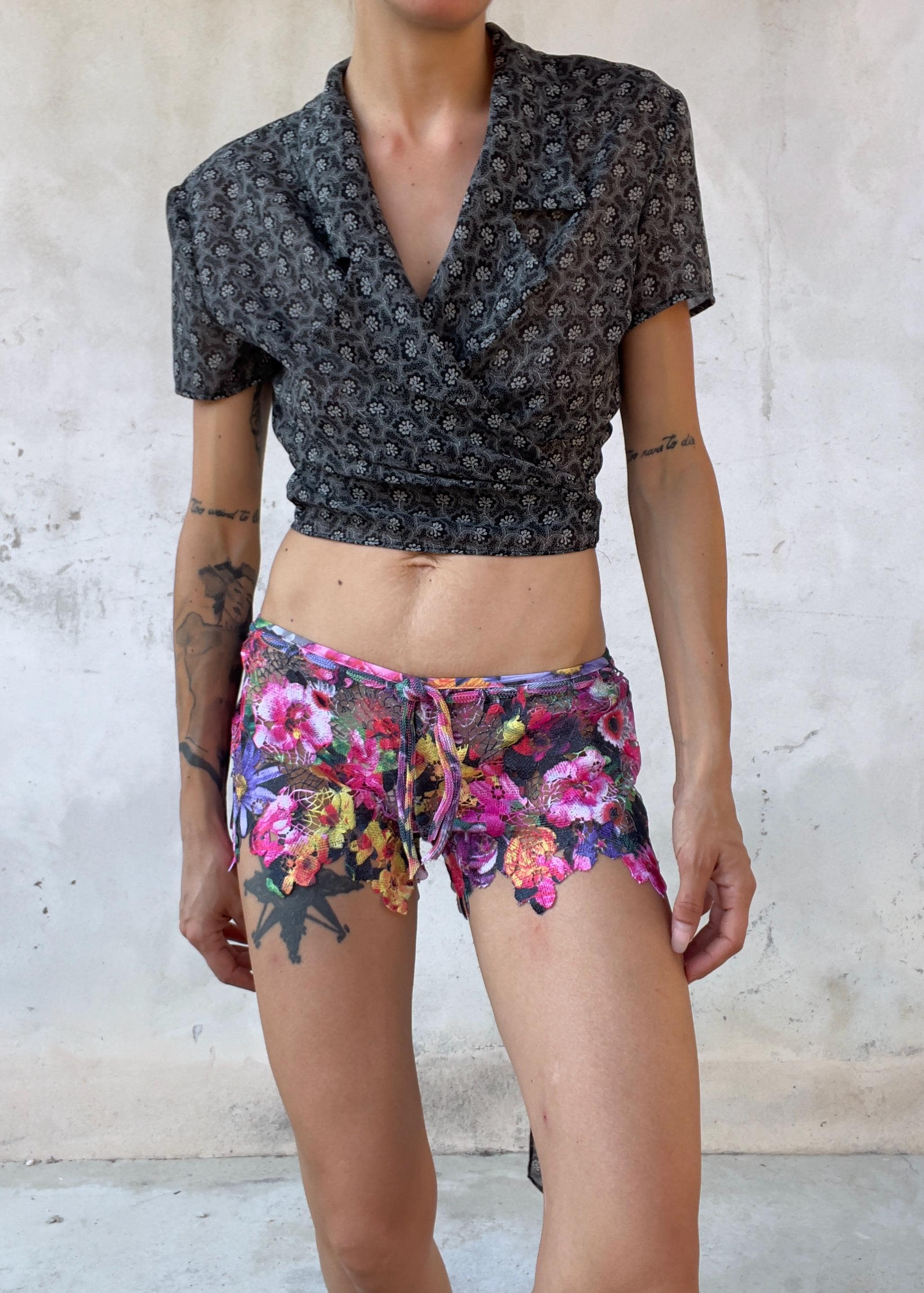 Top Crop Vintage Y2K Trasparente a Portafoglio