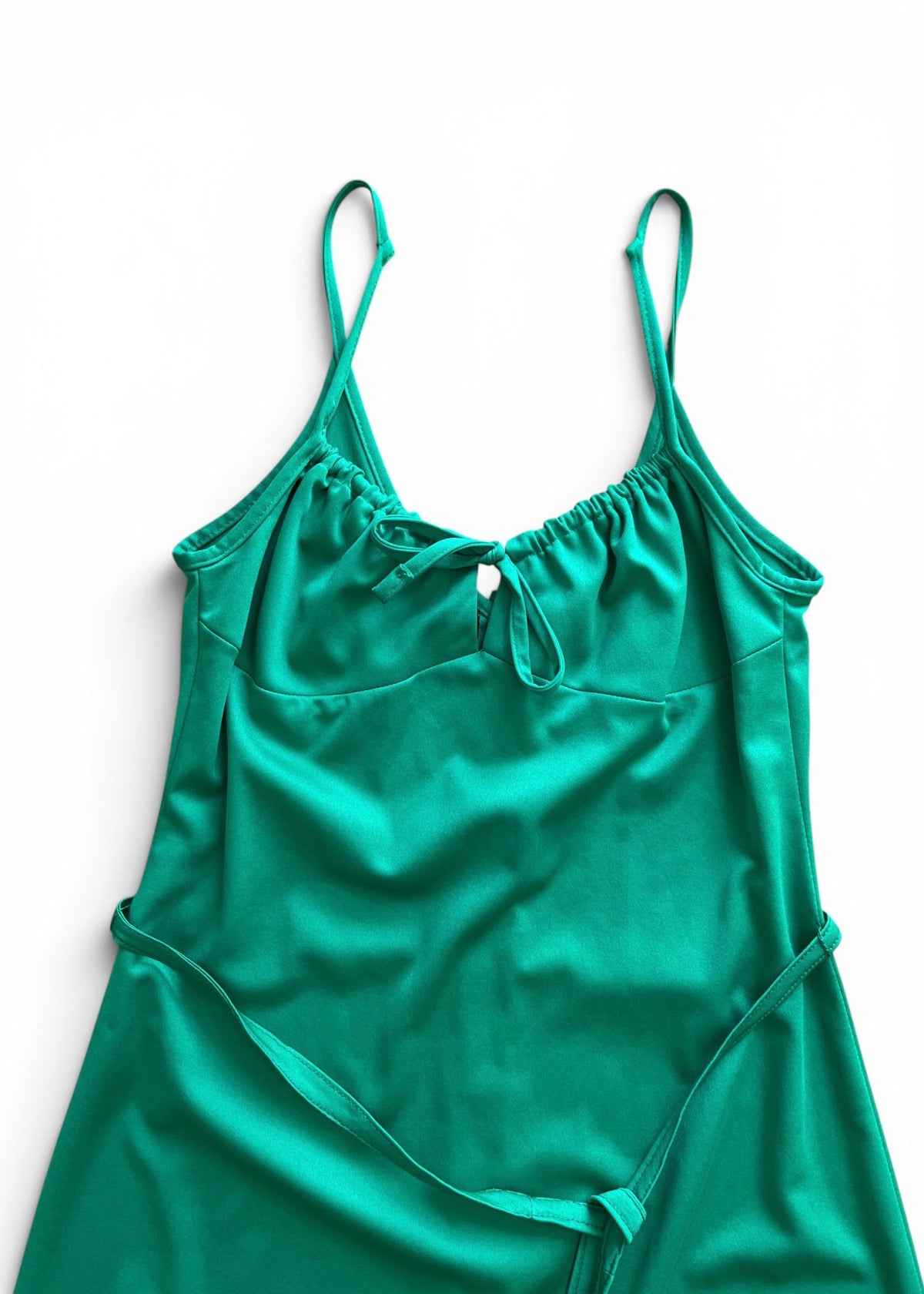 Abito Lungo Vintage Y2K Verde Smeraldo