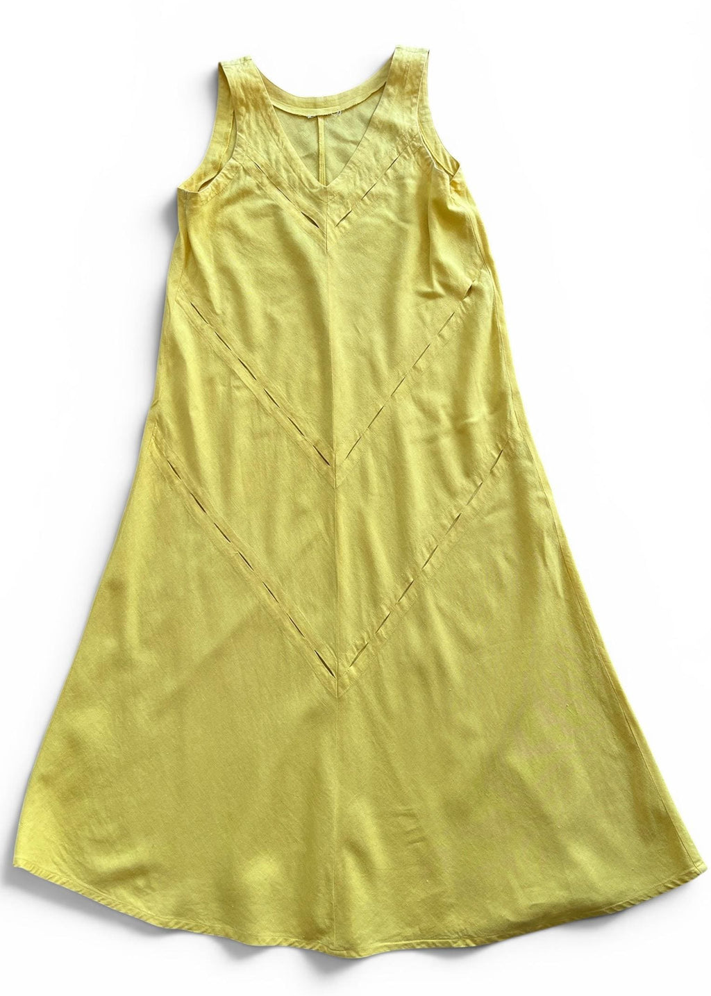 Abito Vintage in Misto Lino Giallo Limone