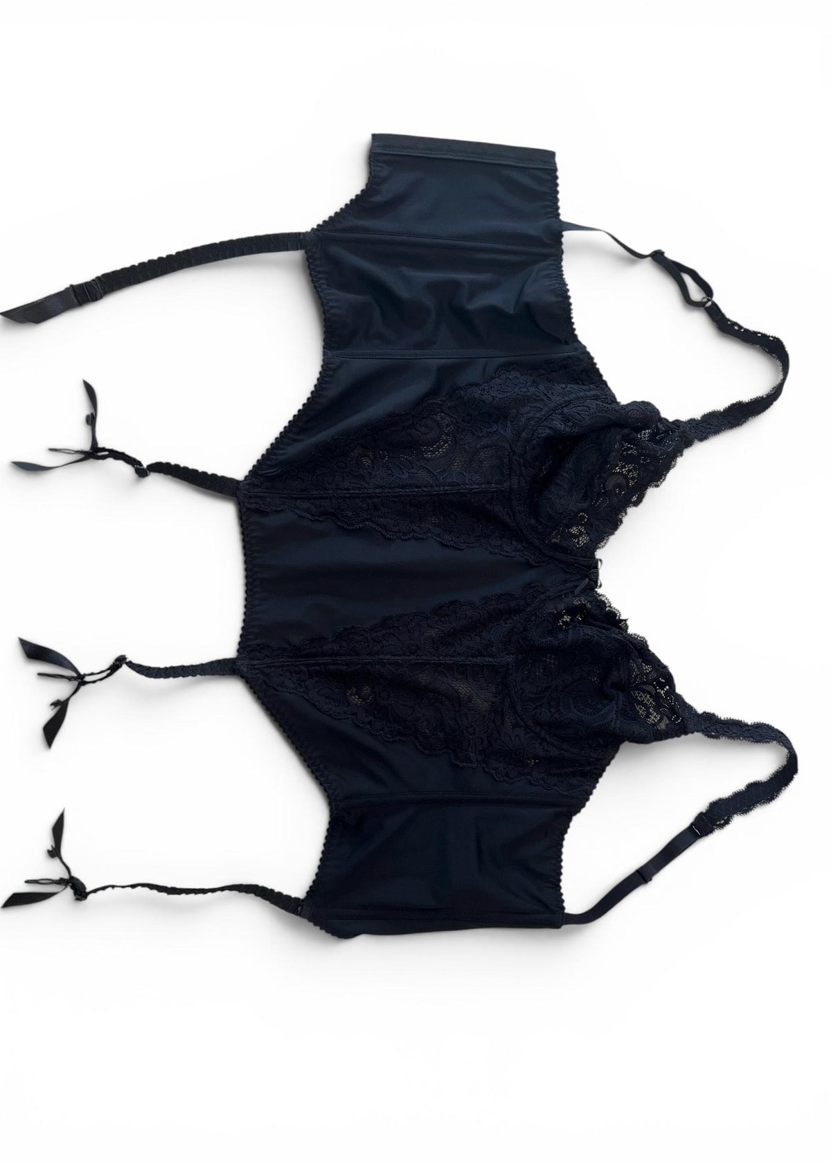 Corsetto Vintage Desiree Nero in Pizzo
