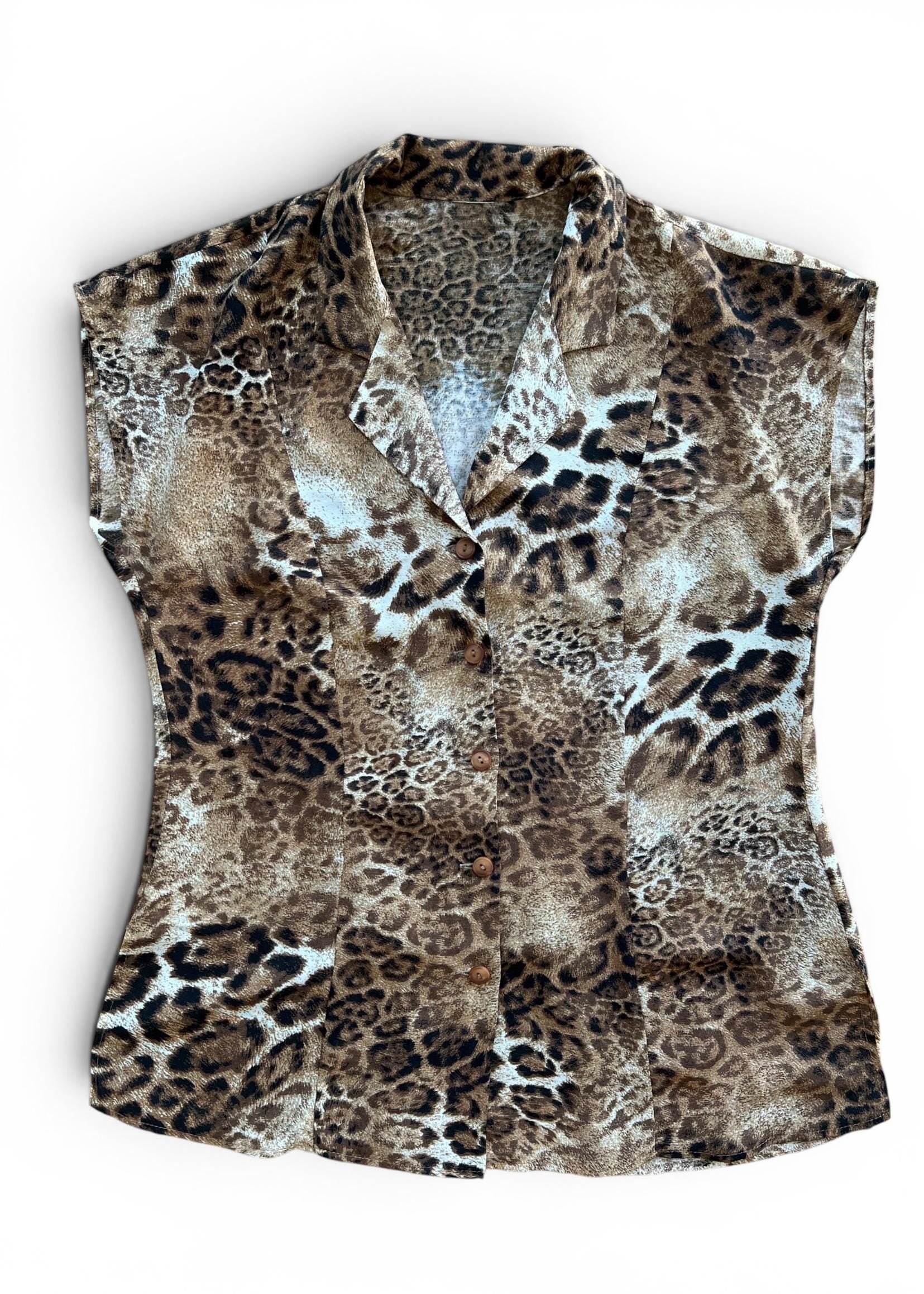 Camicia Vintage Anni 90 Leopardata