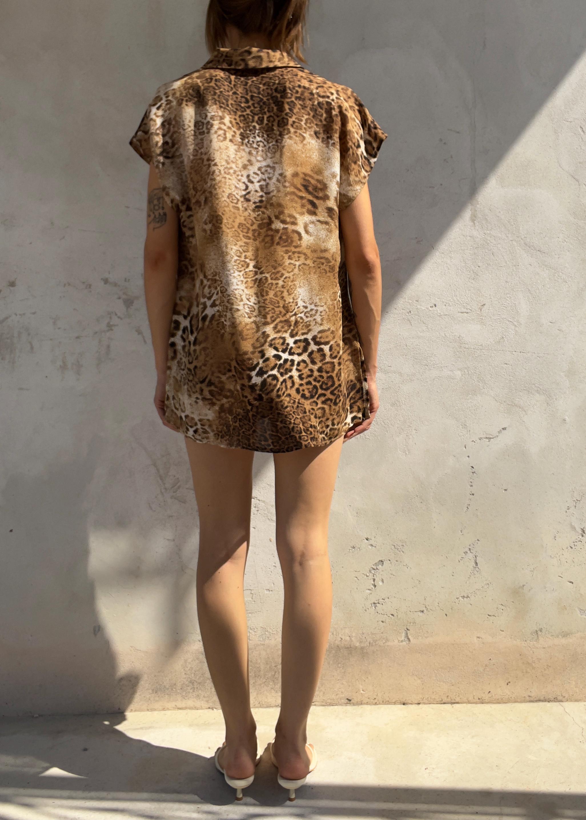 Camicia Vintage Anni 90 Leopardata