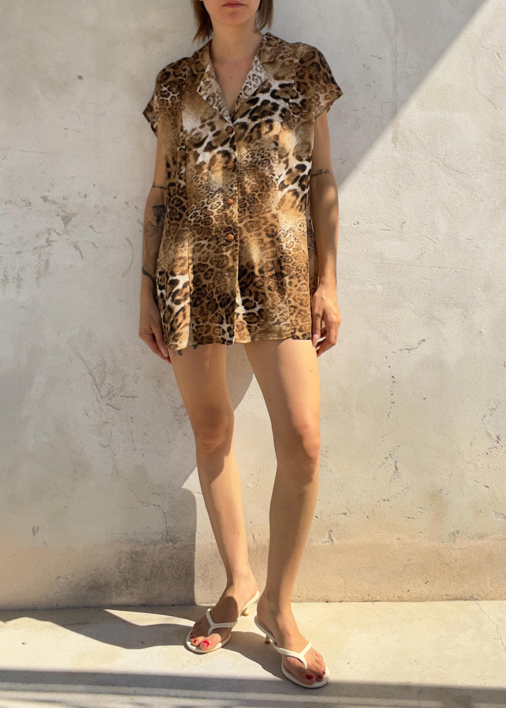 Camicia Vintage Anni 90 Leopardata