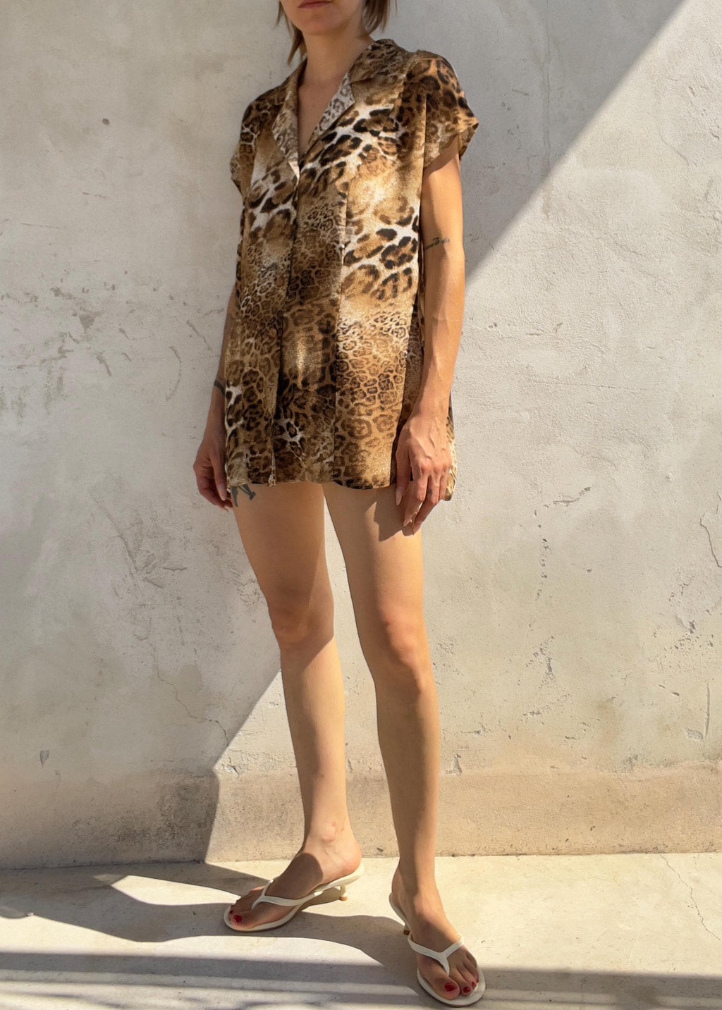 Camicia Vintage Anni 90 Leopardata