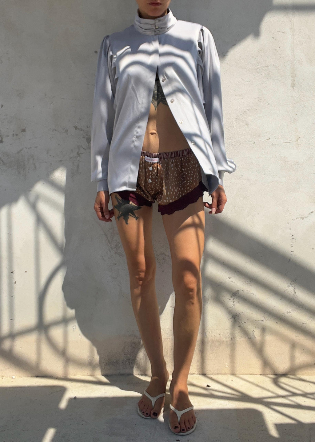 Camicia Vintage in Raspo Argento Perla