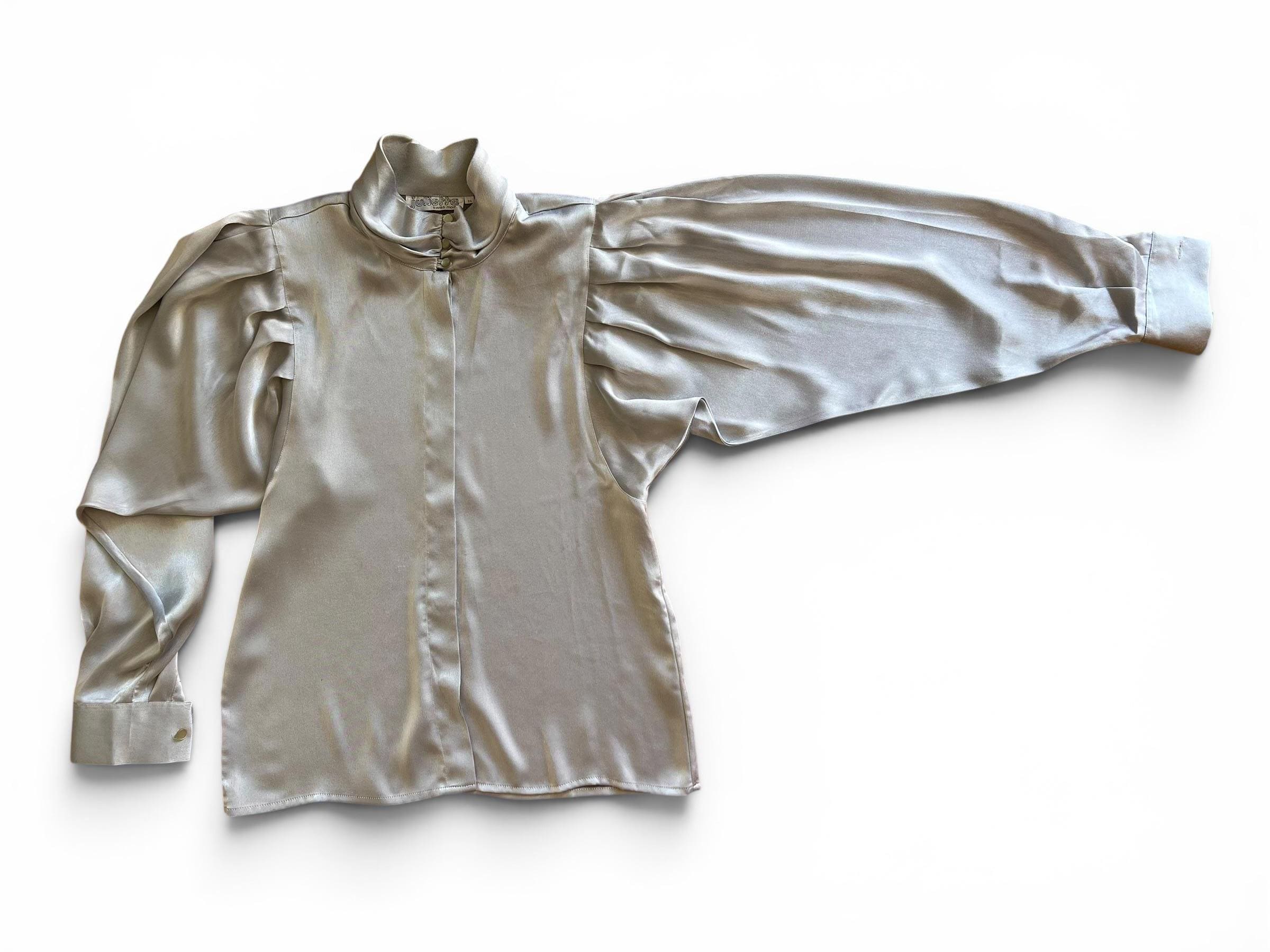 Camicia Vintage in Raspo Argento Perla