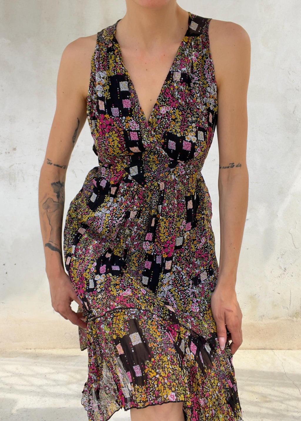 Abito Vintage Y2K in Chiffon Floreale