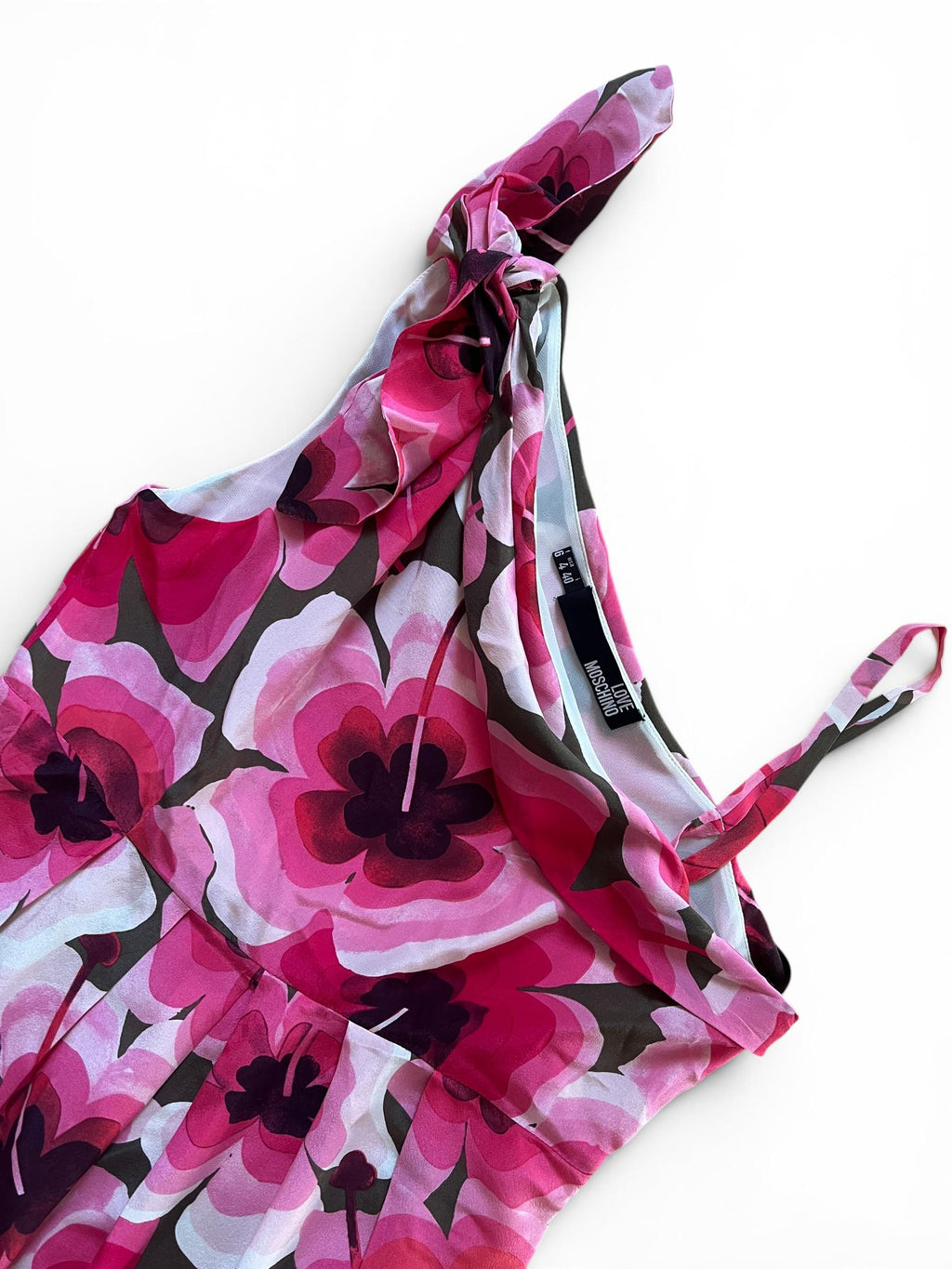 Abito Love Moschino in Seta Rosa