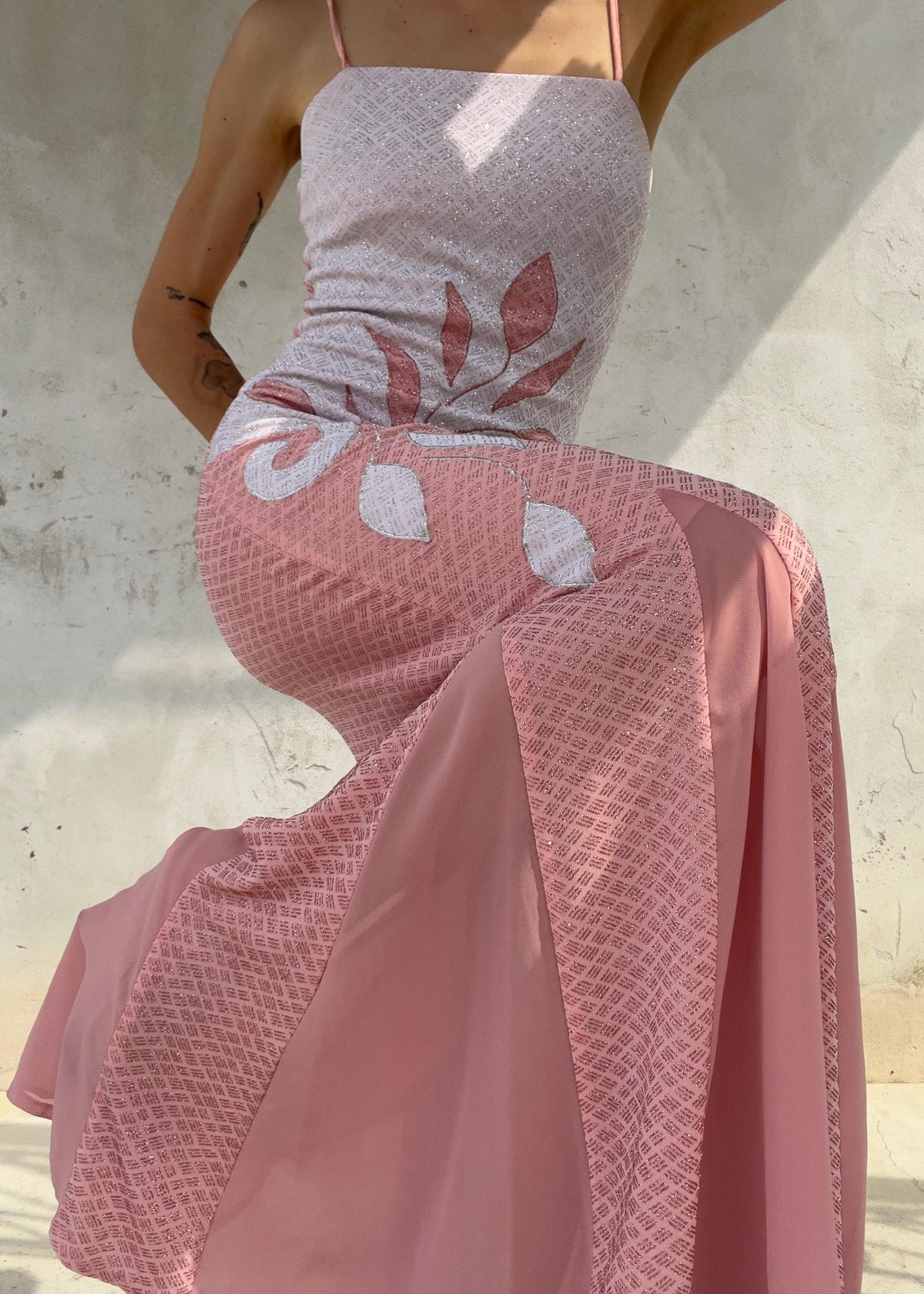 Abito Vintage Y2K Rosa in Lurex