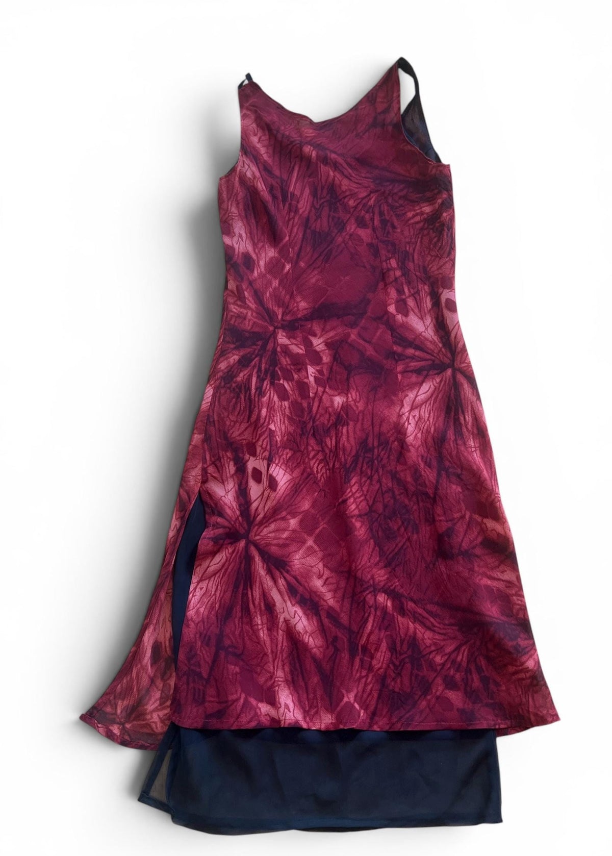 Abito Vintage Y2K Bordeaux Double Layer