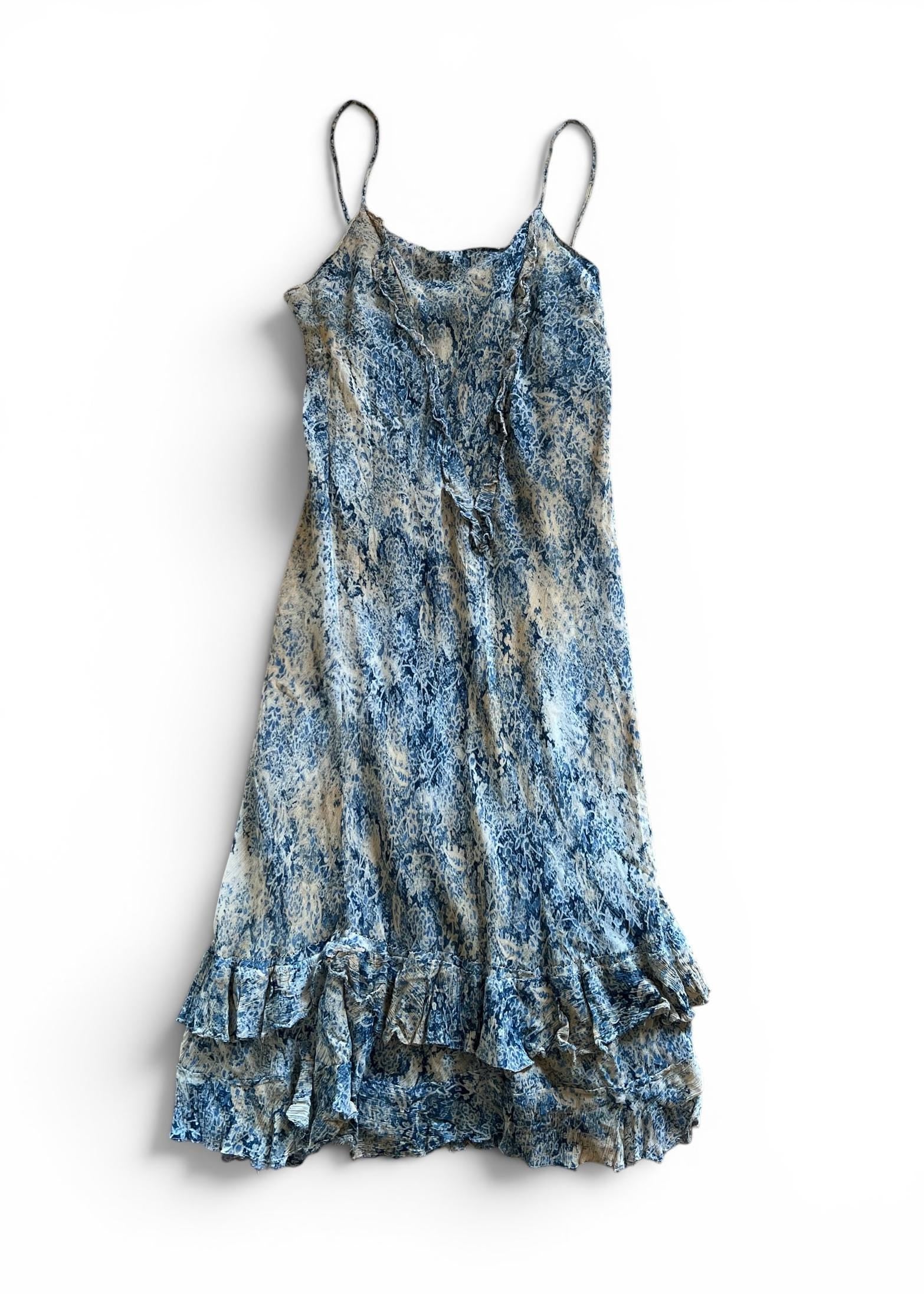 Abito Slip Vintage Anni 90 Boho Floreale