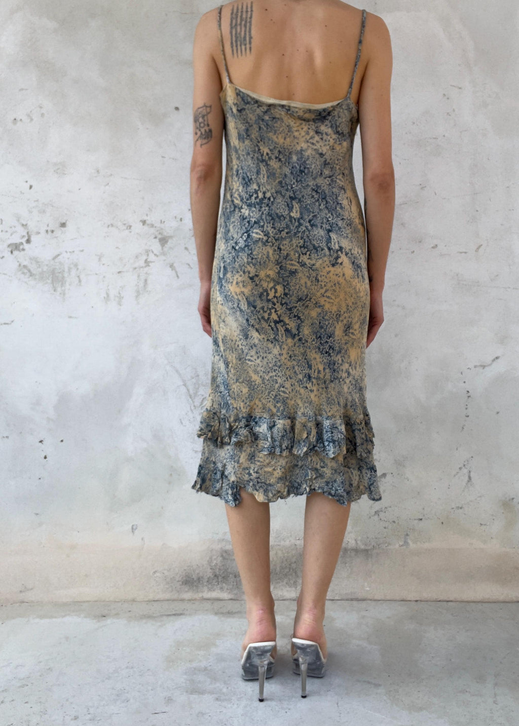Abito Slip Vintage Anni 90 Boho Floreale
