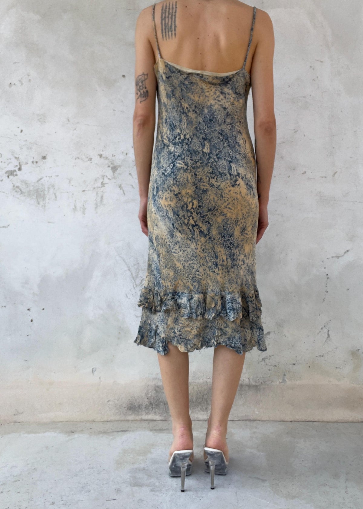 Abito Slip Vintage Anni 90 Boho Floreale