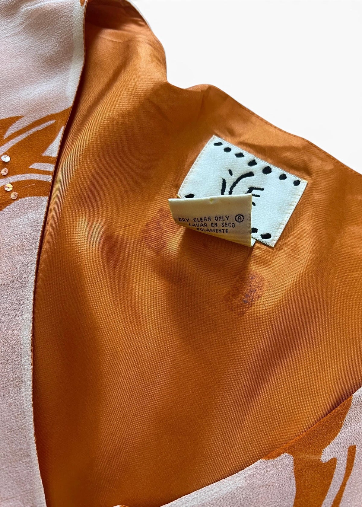 Blusa Vintage Y2K in 100% Seta con Paillettes