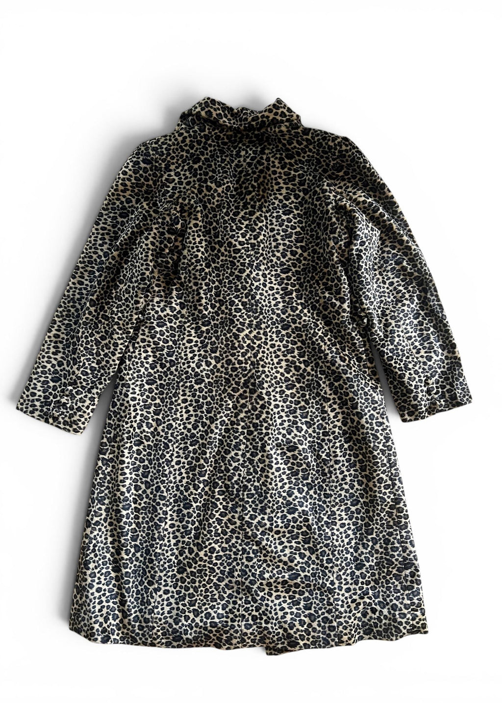 Cappotto Vintage Leopardato in Tessuto Peloso